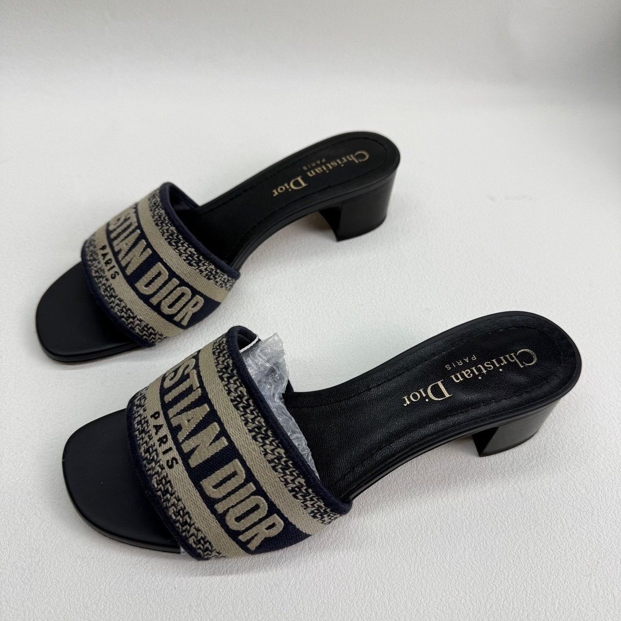Dior Dior Retro Embroidered Blue Sandals us_5 Women Size US 5 / IT 35 - 1 Thumbnail
