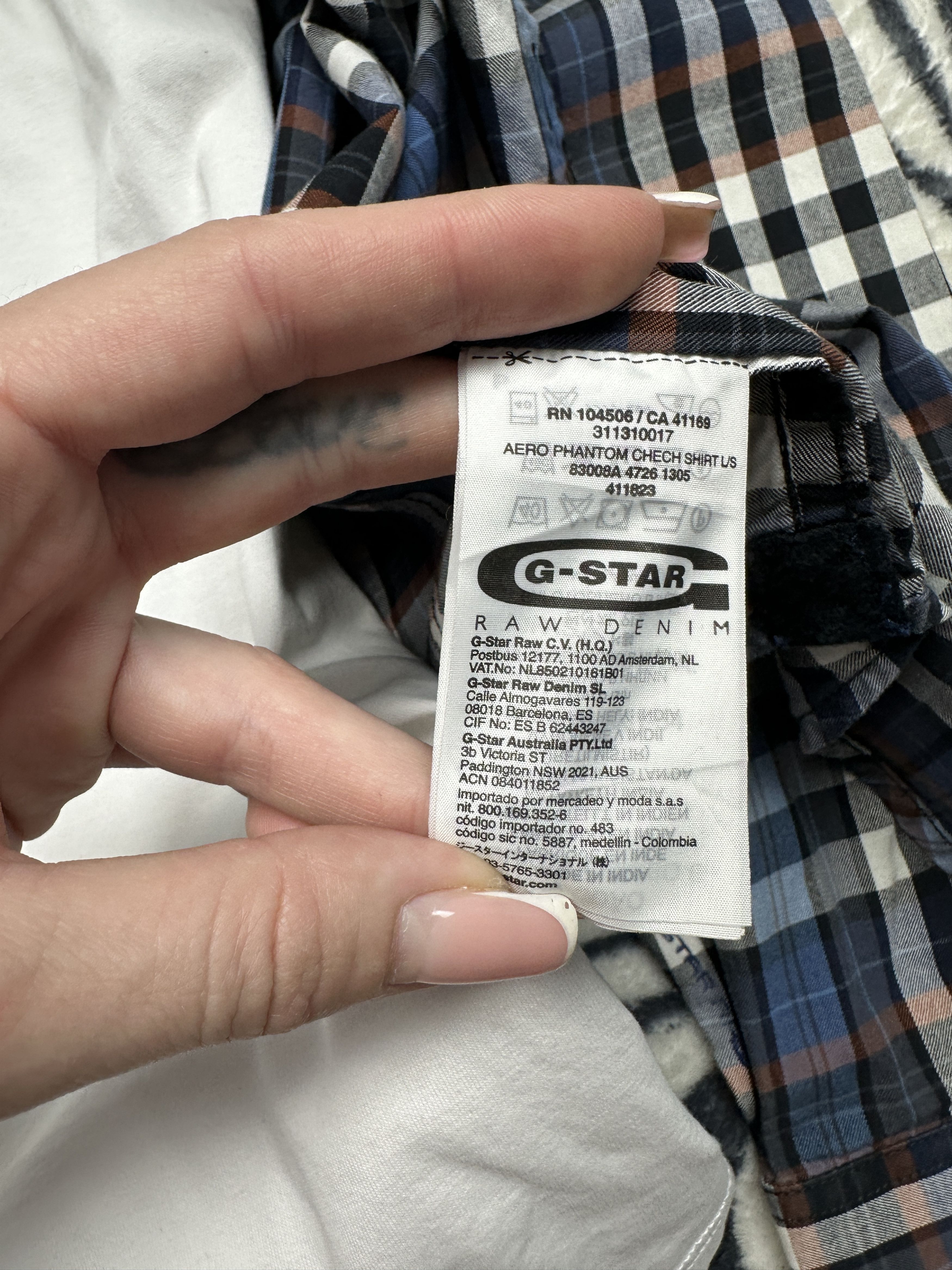 G-Star G Star Raw Mens Aero Phantom Chech Plaid Shirt Size US S / EU 44-46 / 1 - 5 Thumbnail