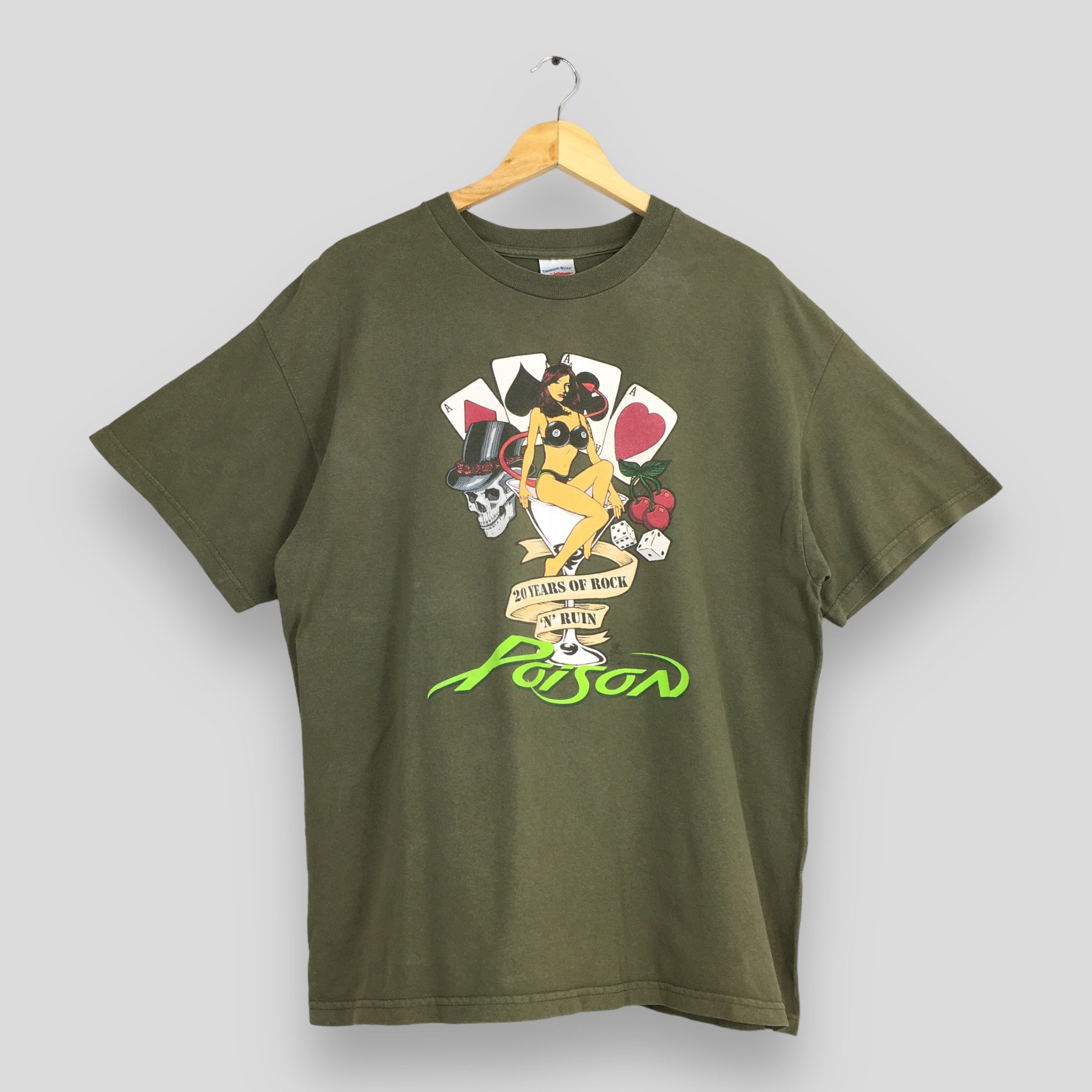 Vintage Poison 20 Years Of Rock N Ruin World Tour Rock T shirt XL Size US XL / EU 56 / 4 - 1 Thumbnail