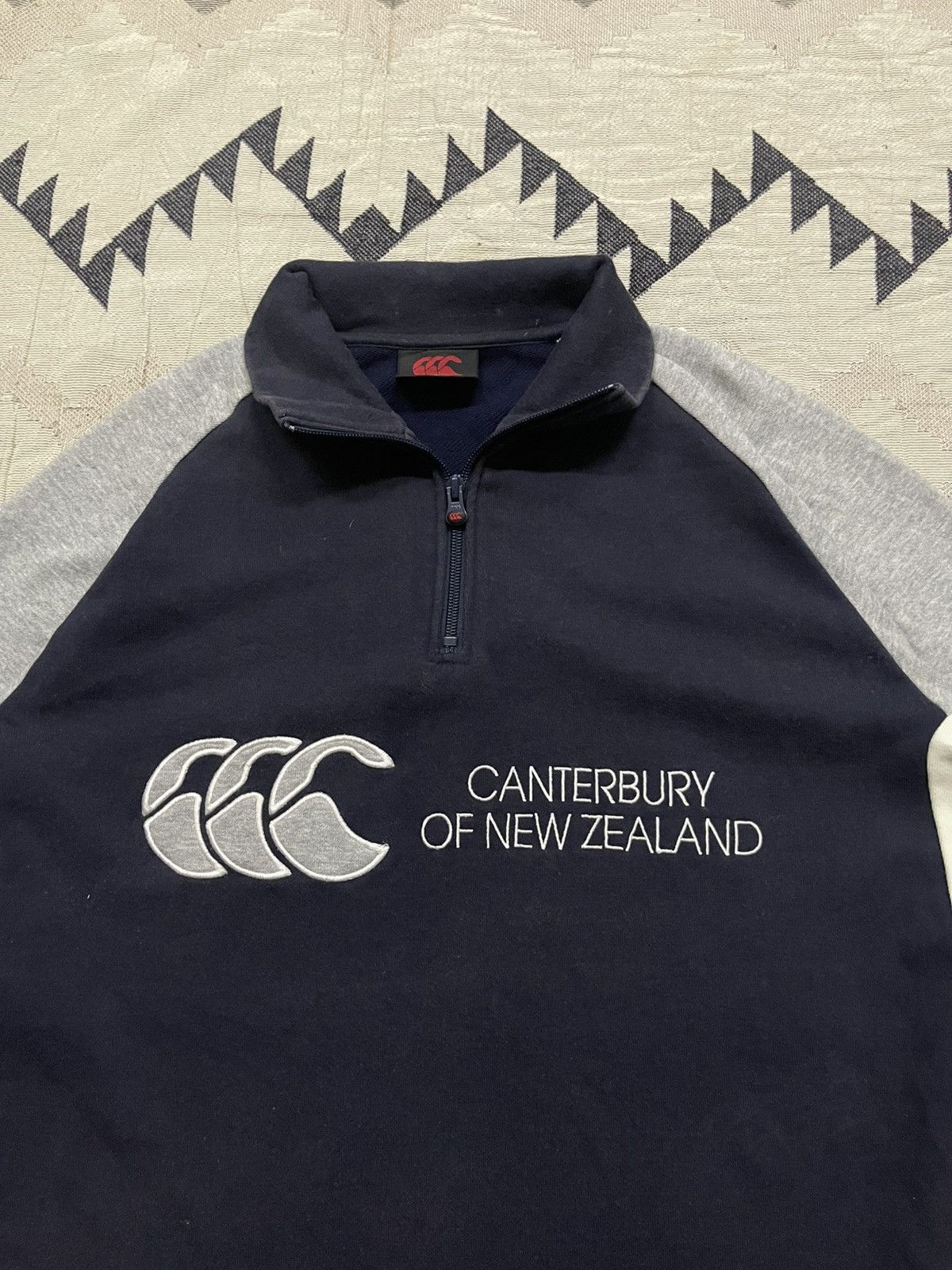 Canterbury of New Zealand CANTERBURY OF NEW ZEALAND EMBROIDERED HALF ZIPPER SWEATER Size US L / EU 52-54 / 3 - 6 Thumbnail