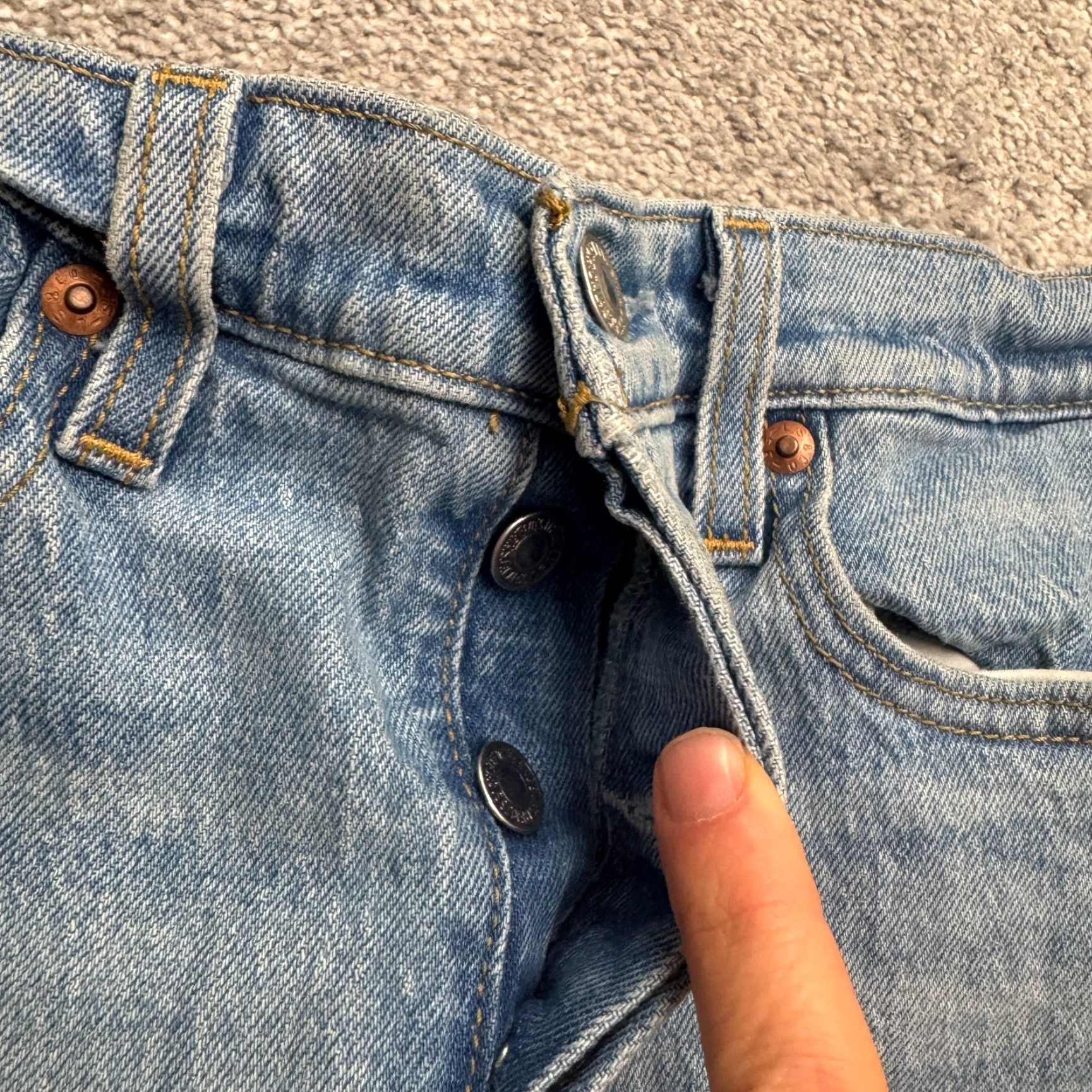 Levi's Levi's Premium Wedgie Straight Leg Jeans Button Fly Denim Womens 26 High Rise Size 26" / US 2 / IT 38 - 4 Thumbnail