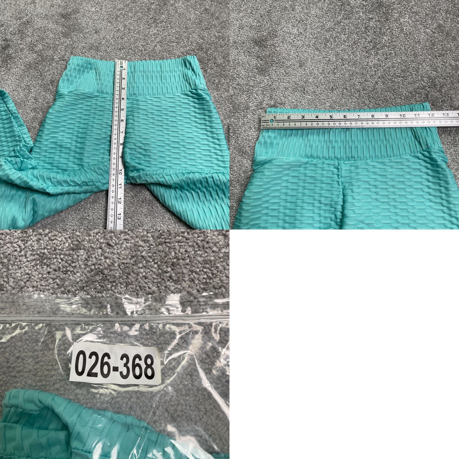 Vintage Thirst Trap Leggings Womens M Green Textured Compression Fit Athletic Skinny Pull On Inseam 27.5 in Dress: Leggings? Size 32" / US 10 / IT 46 - 8 Thumbnail