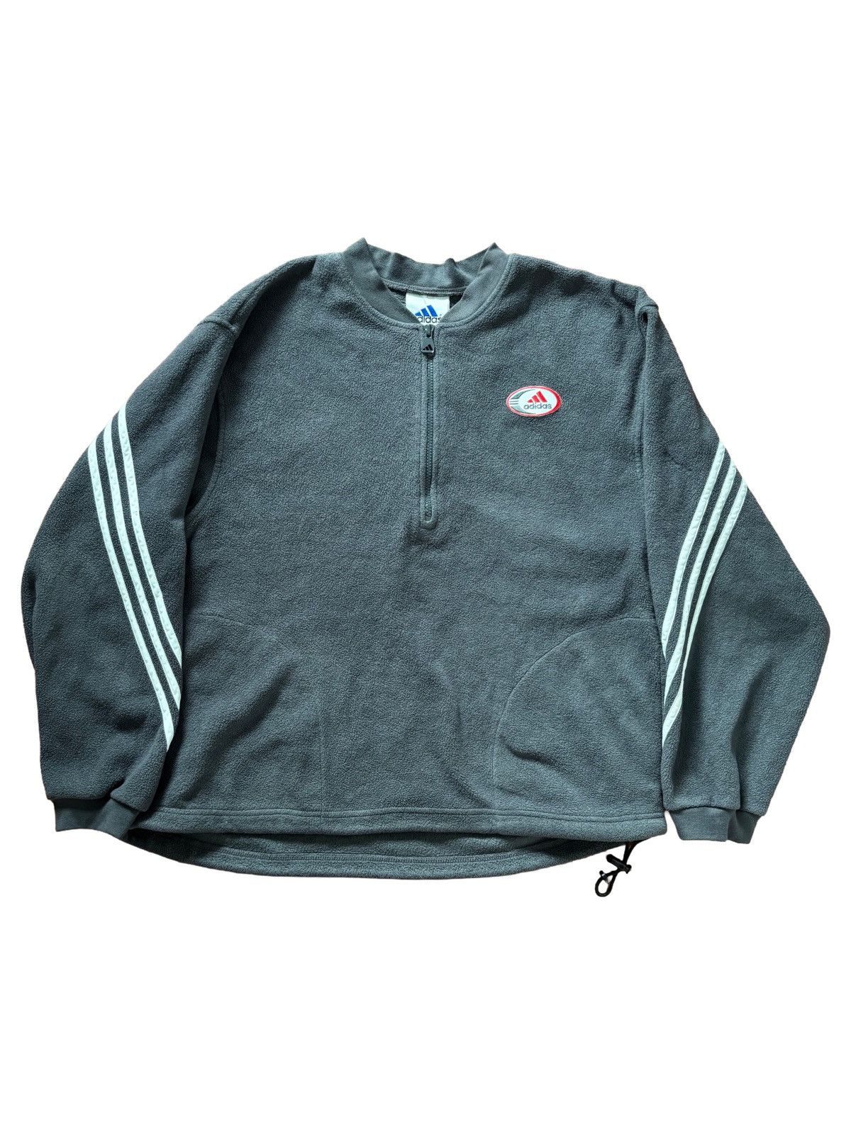 Adidas Adidas Dark Gray Quarter Zip Sweatshirt US L Size US L / EU 52-54 / 3 - 1 Thumbnail