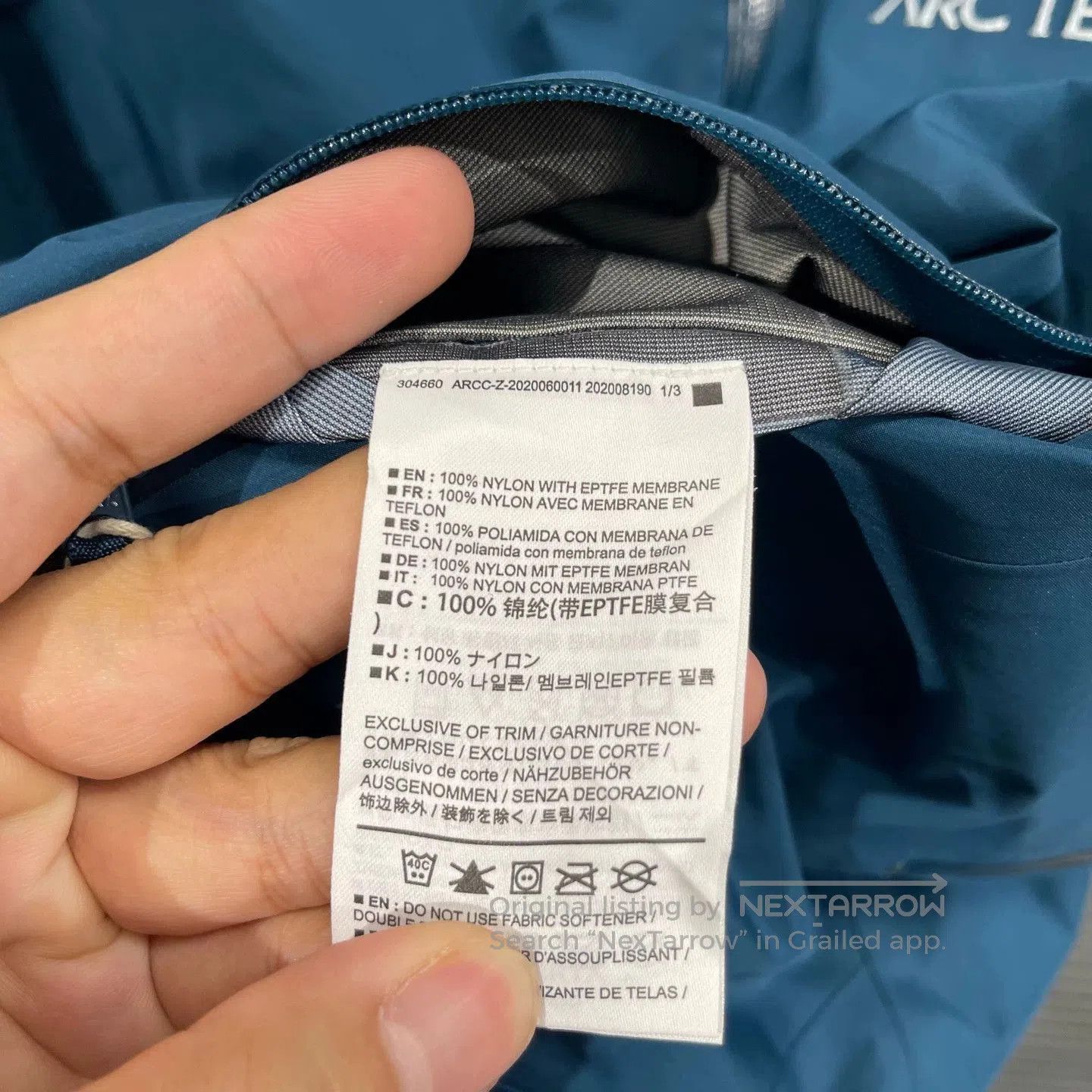 Arc'teryx Blue Hooded Light Jacket Size S. Size US S / EU 44-46 / 1 - 5 Thumbnail