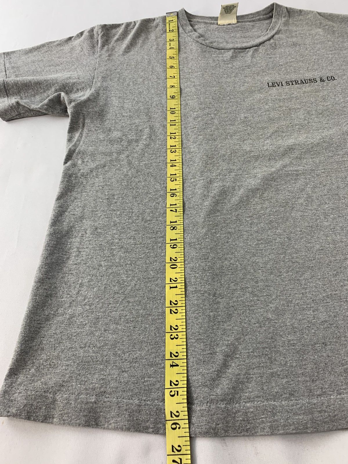 Levi's 90s Levi Strauss & Co Demand Best Gray Printed Tee Size US L / EU 52-54 / 3 - 10 Thumbnail