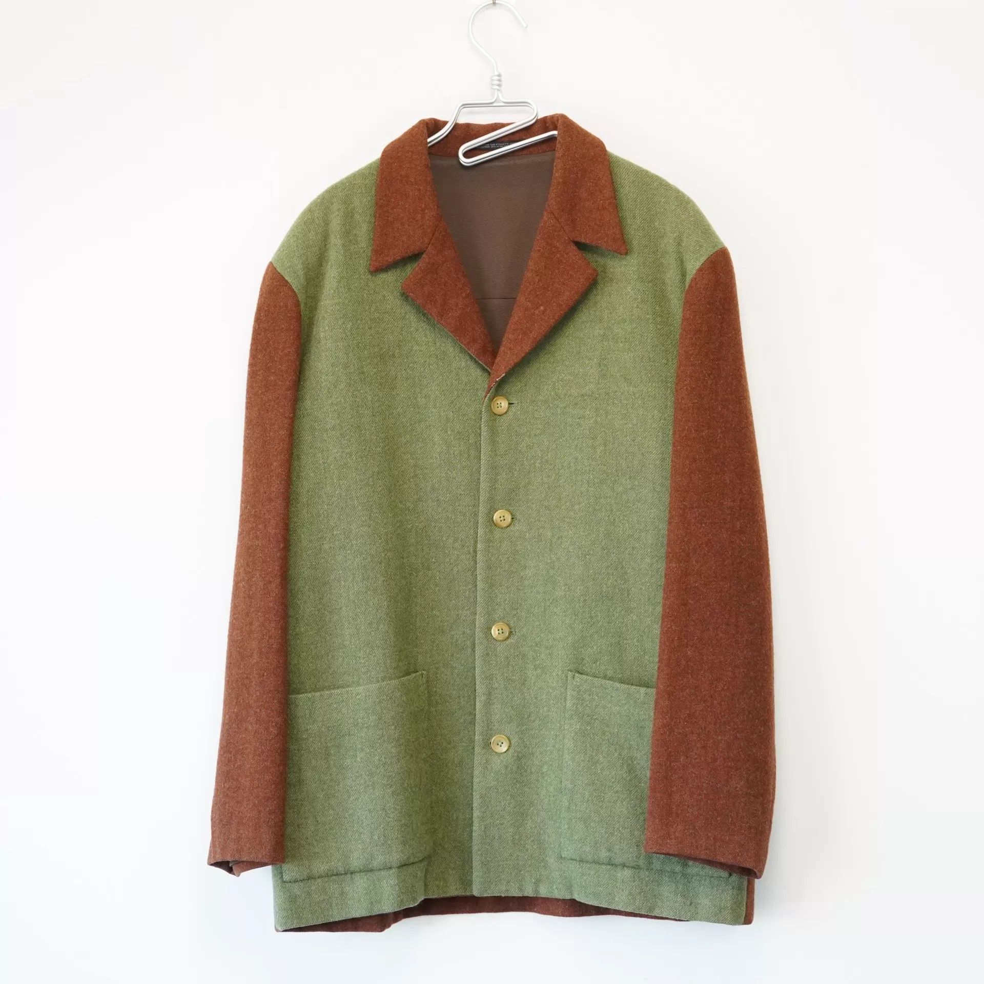 Yohji Yamamoto Yohji Yamamoto 90AW Color Blocked Wool Jacket Size US M / EU 48-50 / 2 - 1 Thumbnail