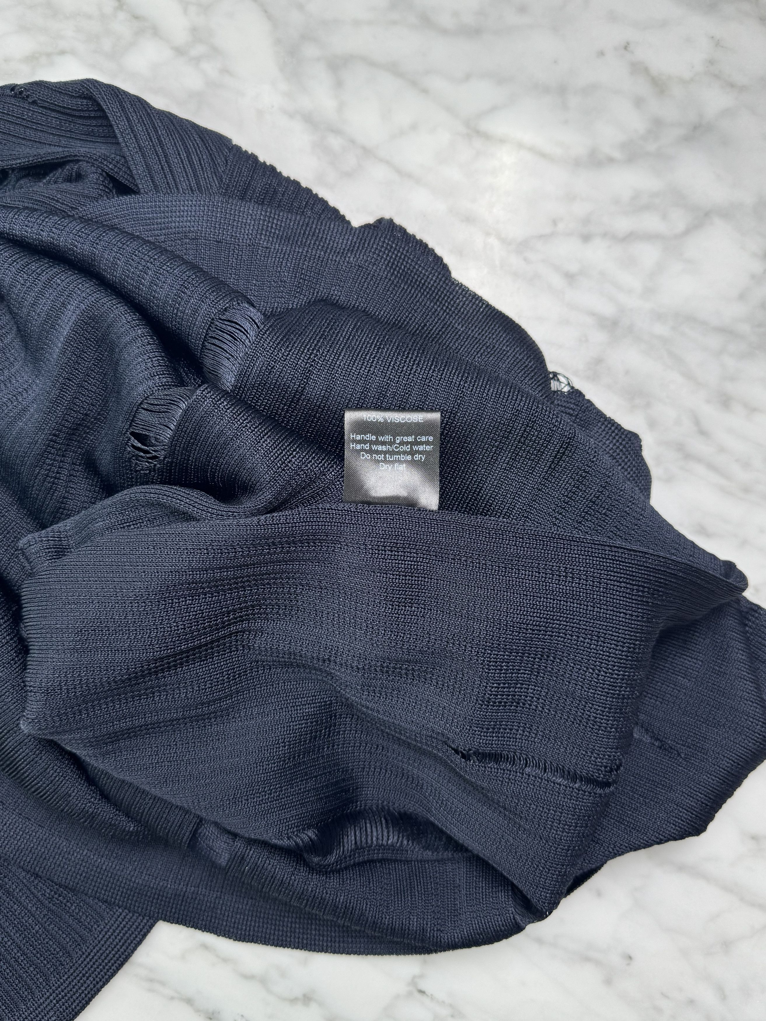 LGN LOUIS GABRIEL NOUCHI Navy Cutout Turtleneck Size US L / EU 52-54 / 3 - 8 Thumbnail