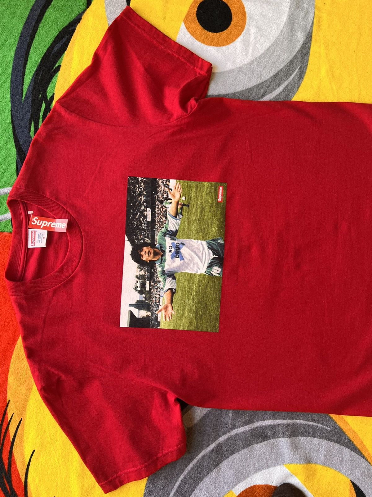 Supreme M Supreme Maradona Tee Red T-shirt football diego drugs new Size US M / EU 48-50 / 2 - 18 Thumbnail