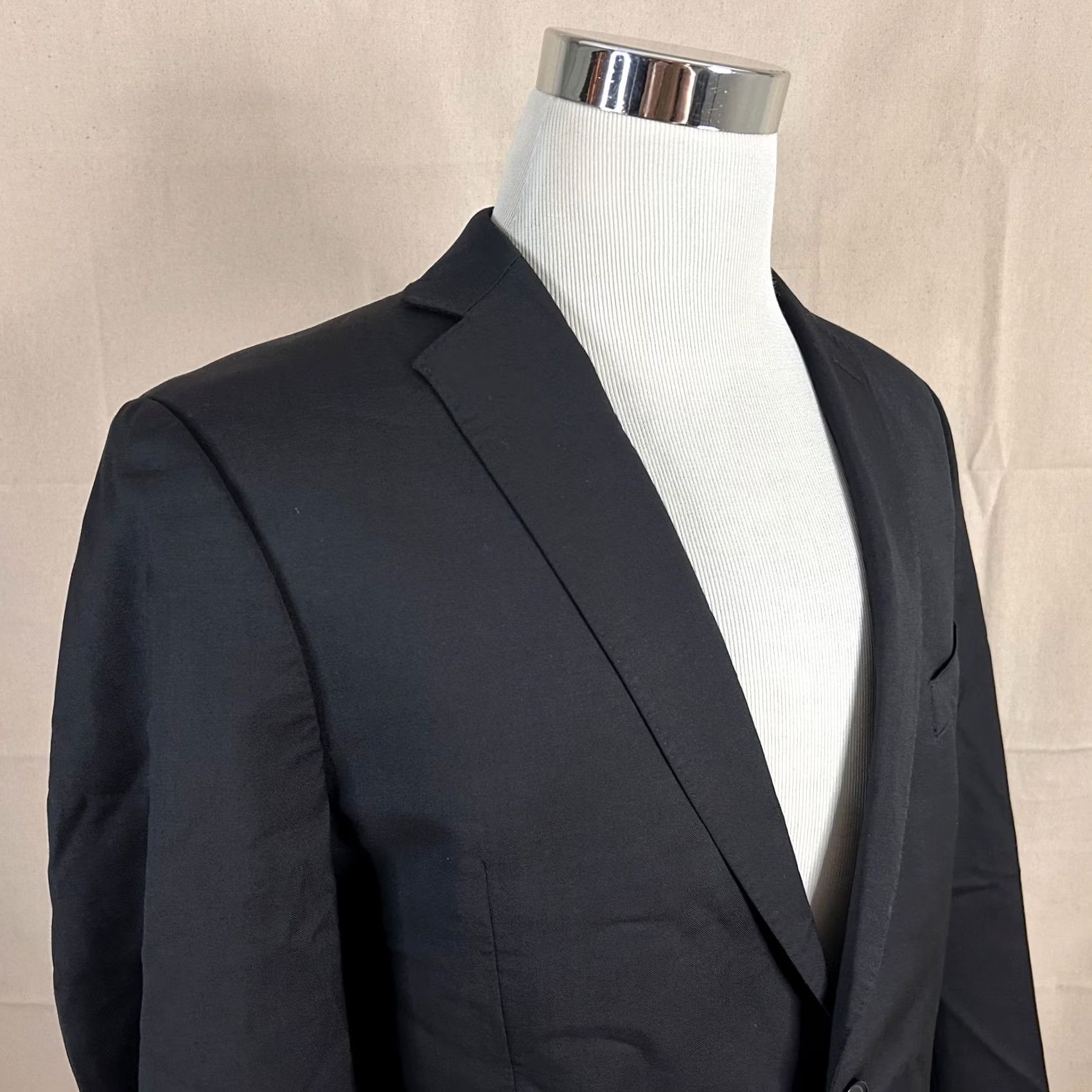 Saks Fifth Avenue Saks Fifth Ave Sport Coat 42R Wool Black Two-Button Double Vented Notch Lapel Fully Lined Regular Mens Jacket Coat Size US XS / EU 42 / 0 - 2 Thumbnail