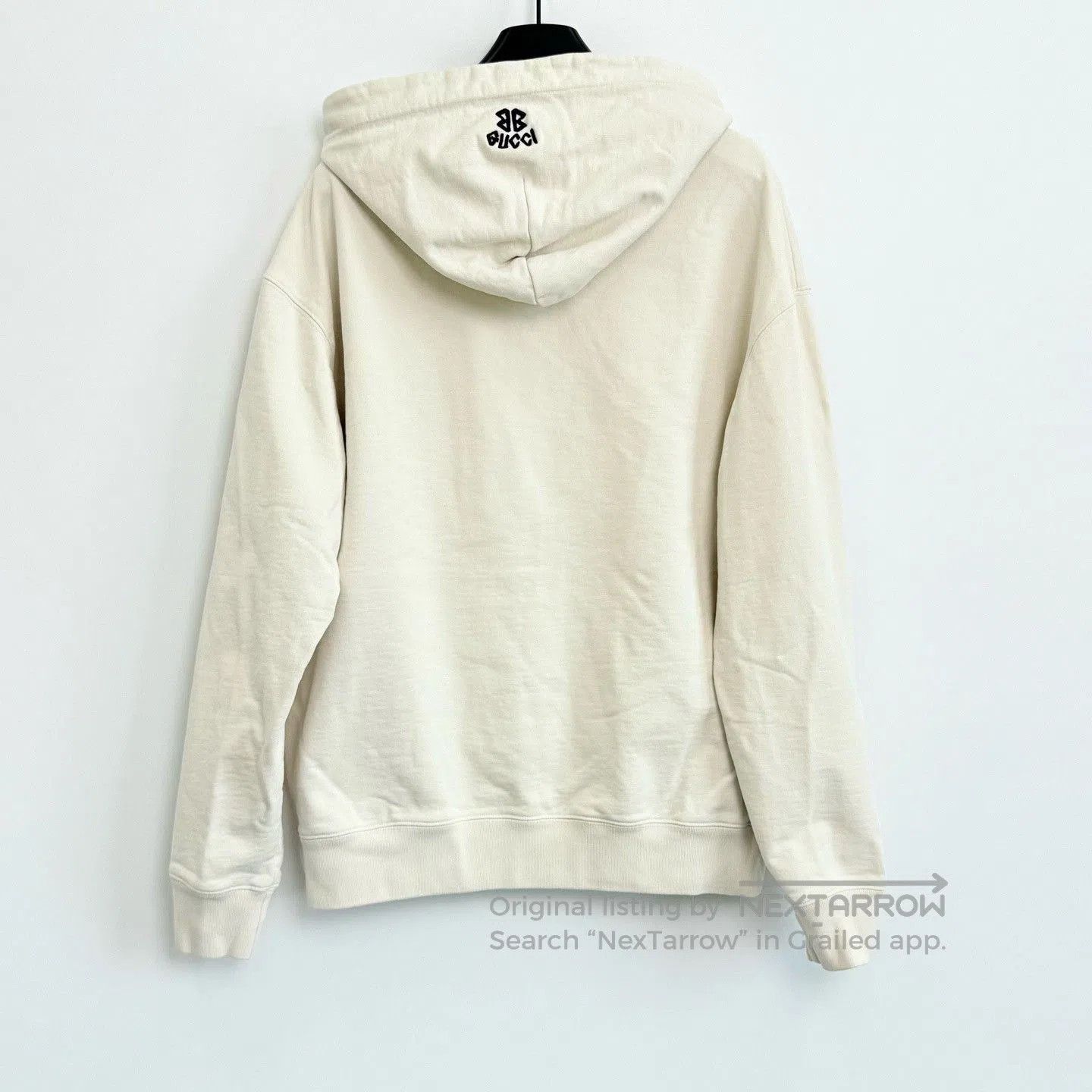 Gucci Gucci x Balenciaga Beige Dripped Tear Logo Side Zip Hoodie. Size US XS / EU 42 / 0 - 3 Thumbnail