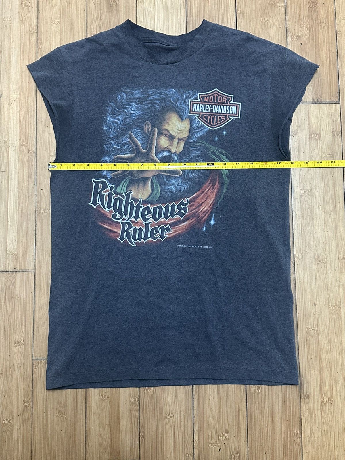 Harley Davidson × Vintage Vintage 3D Emblem Harley Davison Righteous Ruler T-Shirt VTG Size US M / EU 48-50 / 2 - 9 Thumbnail