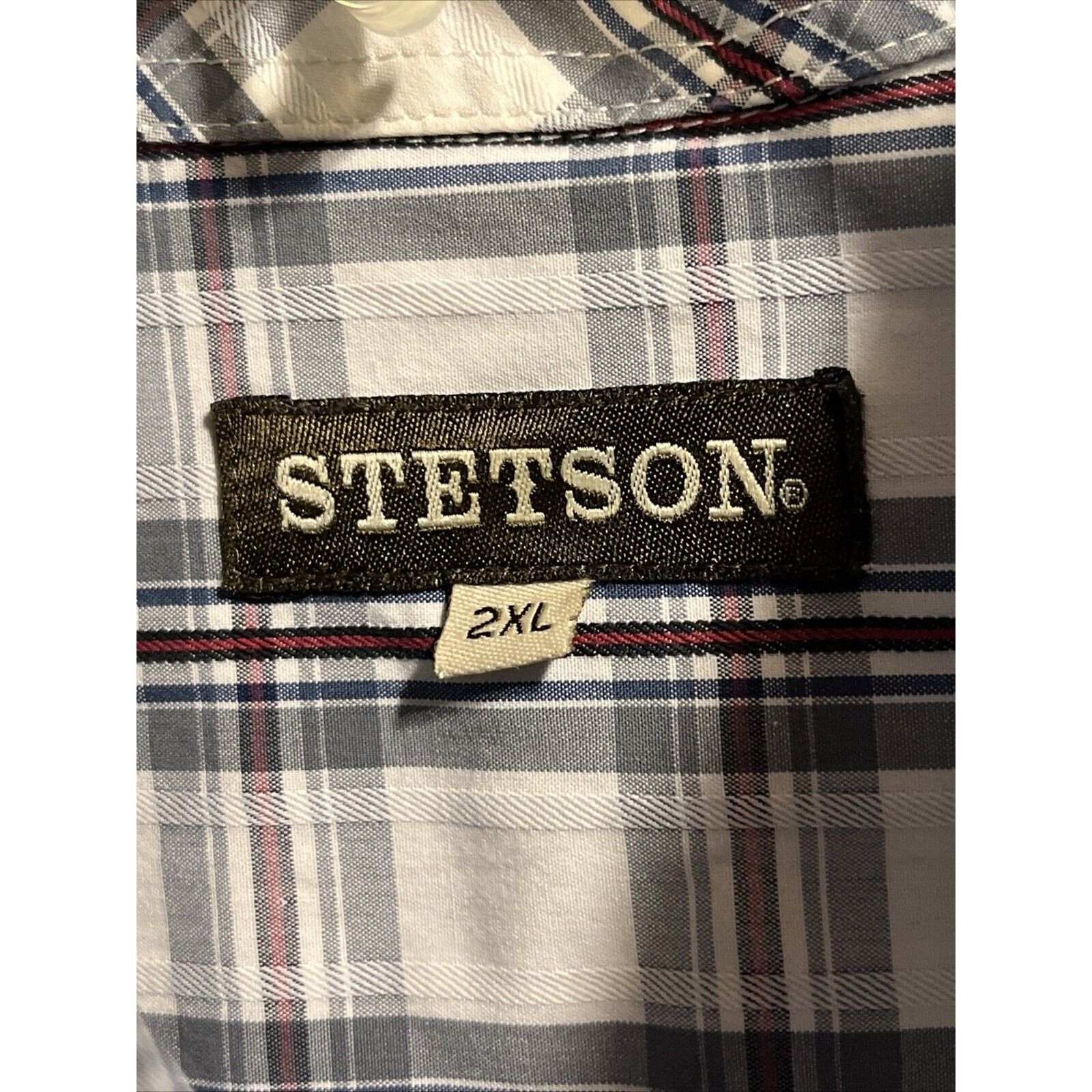 Stetson Stetson VTG Men’s XXL White Plaid Long Sleeve Shirt Western Size US XXL / EU 58 / 5 - 3 Thumbnail