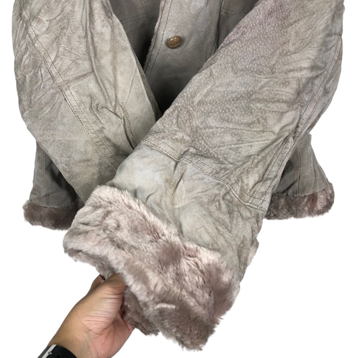 Hysteric Glamour 🔥Vtg Leather Jacket Biker Cropped HG Mink Fur Lining Size US M / EU 48-50 / 2 - 13 Thumbnail