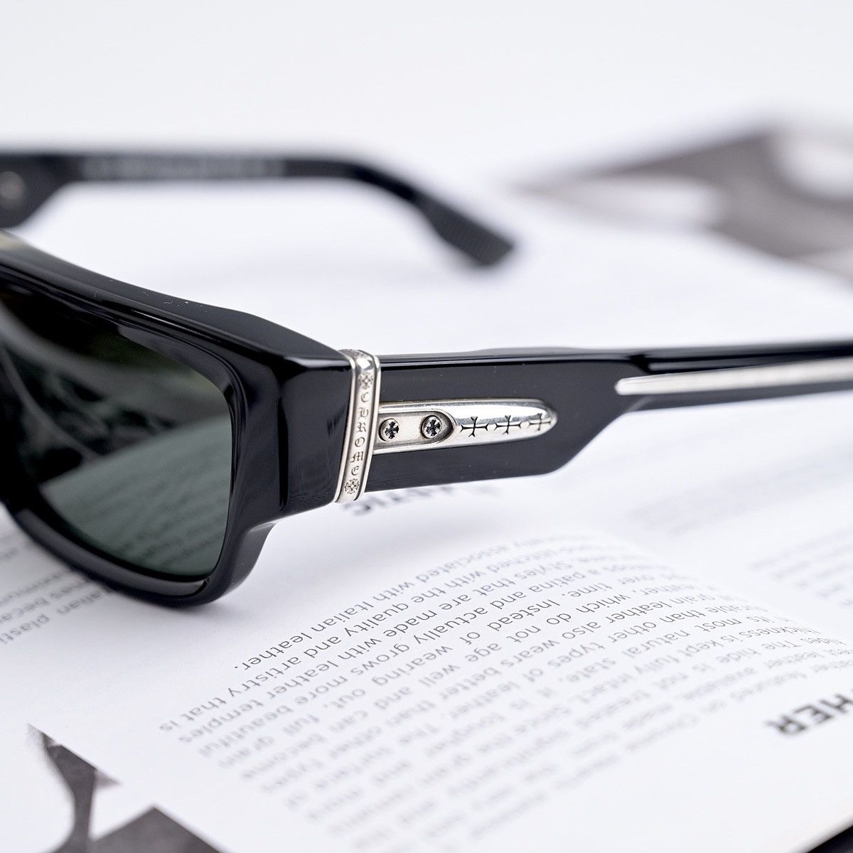 Chrome Hearts CHROME HEARTS GIRTH QUAKE BLACK SUNGLASSES Size ONE SIZE - 2 Thumbnail