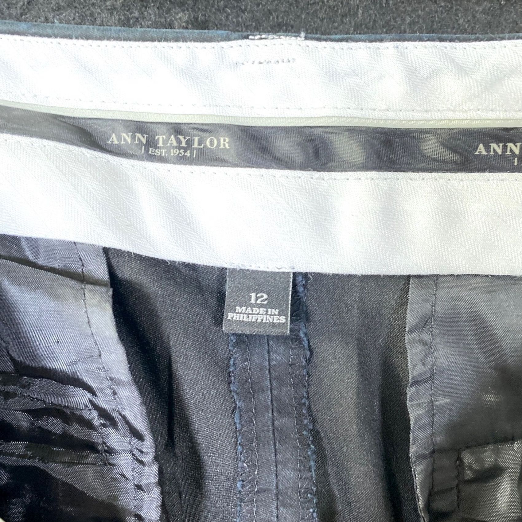Ann Taylor Ann Taylor Womens Pants Black Mid Rise Wide Leg Stretch 12 Wide-Leg Dress Pants Mens? Size 25" / US 0 / IT 36 - 5 Thumbnail
