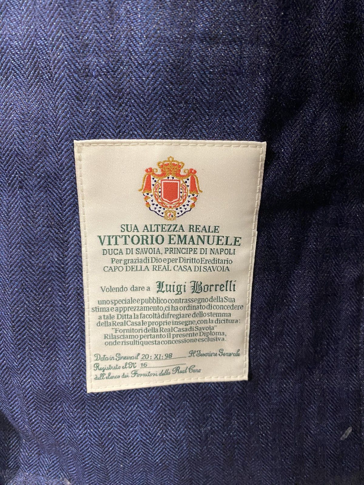 Luigi Borrelli Luigi Borelli Napoli Blue Linen Light Coat Jacket Size: 54 Size US L / EU 52-54 / 3 - 9 Thumbnail
