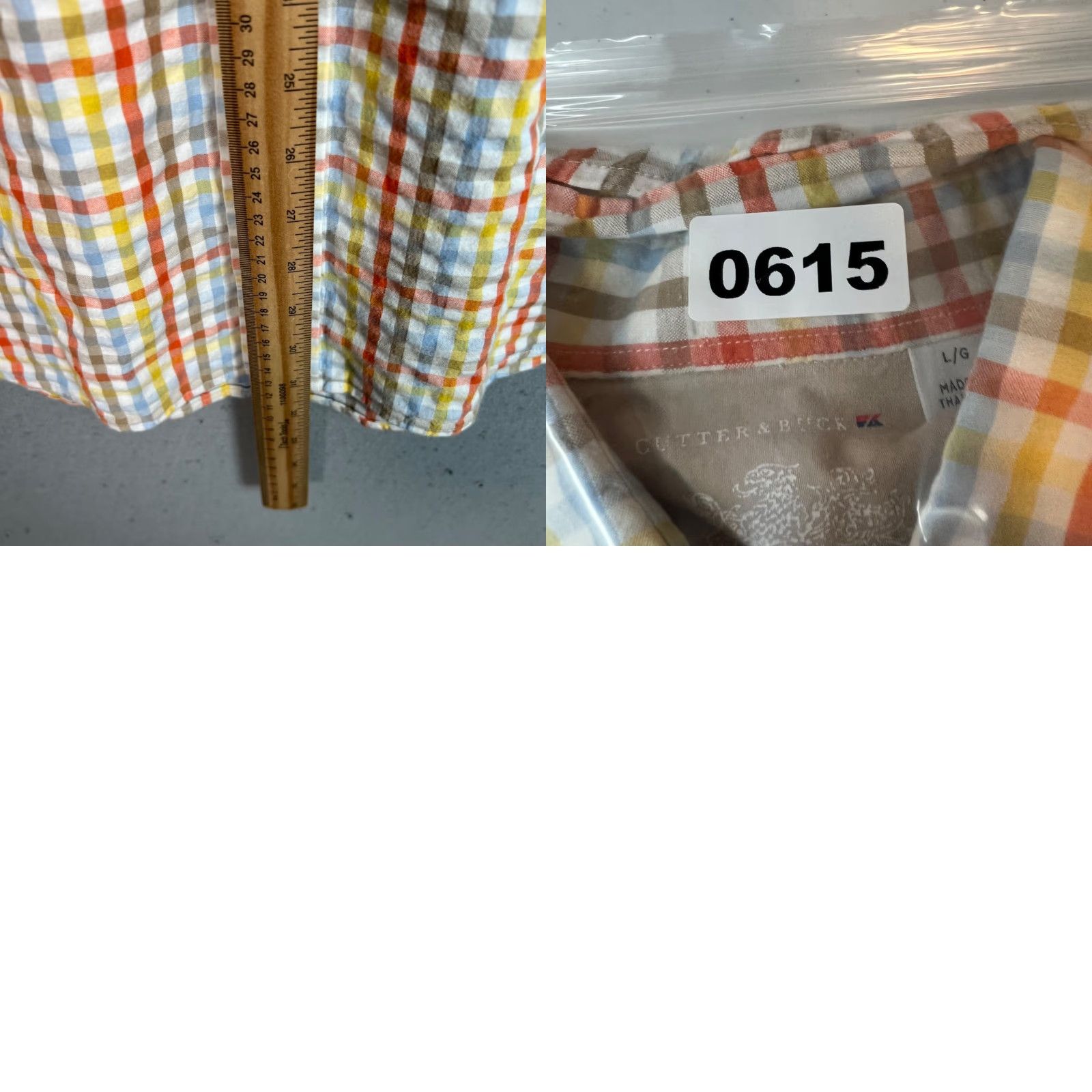 Cutter & Buck Cutter & Buck Mens Short Sleeve Plaid Button Shirt L Multicolor Cotton 100% Button-Down Collar Casual Size US L / EU 52-54 / 3 - 8 Thumbnail