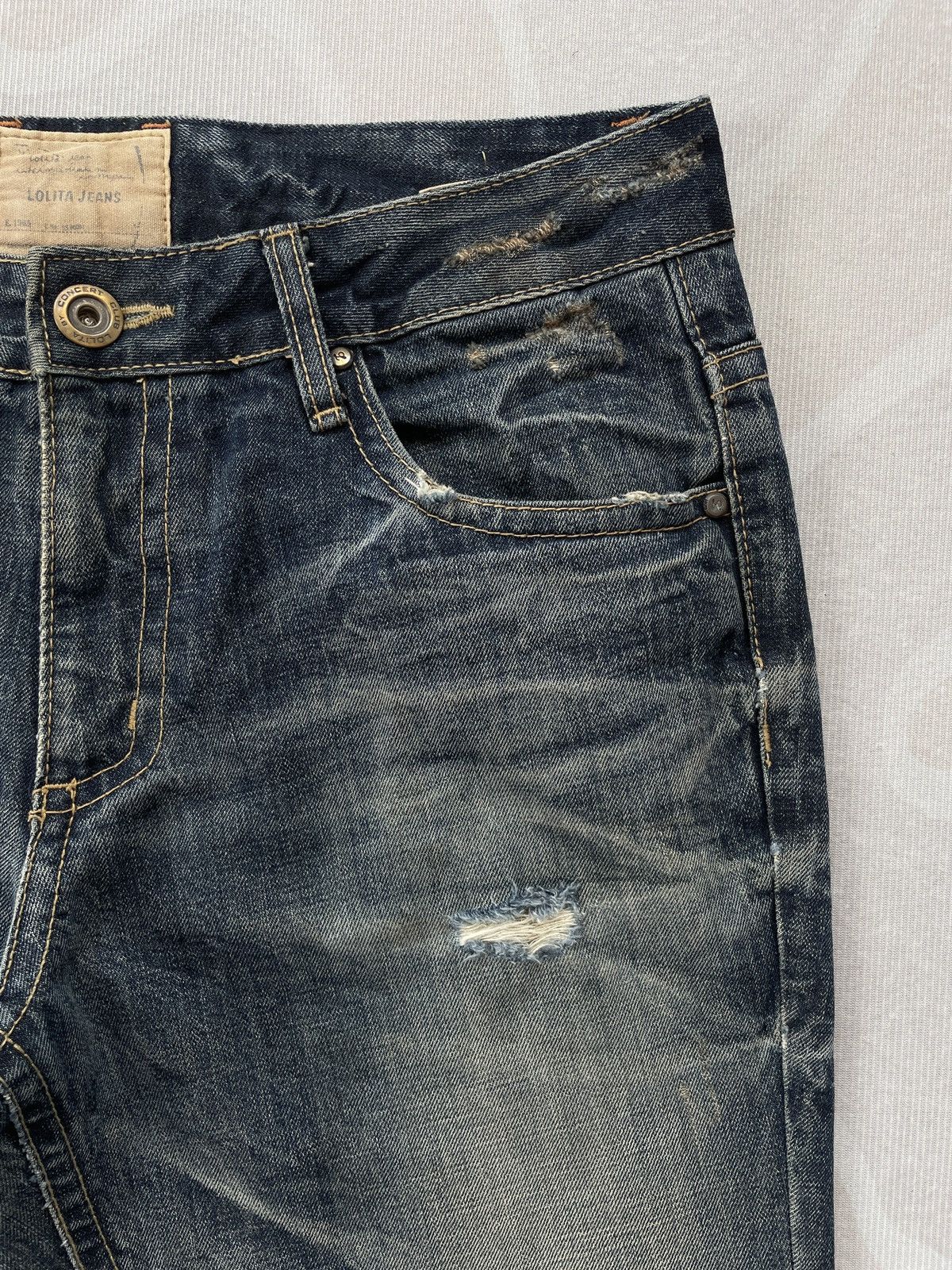 Designer Lolita Distressed Jeans (P104) Size US 34 / EU 50 - 5 Thumbnail