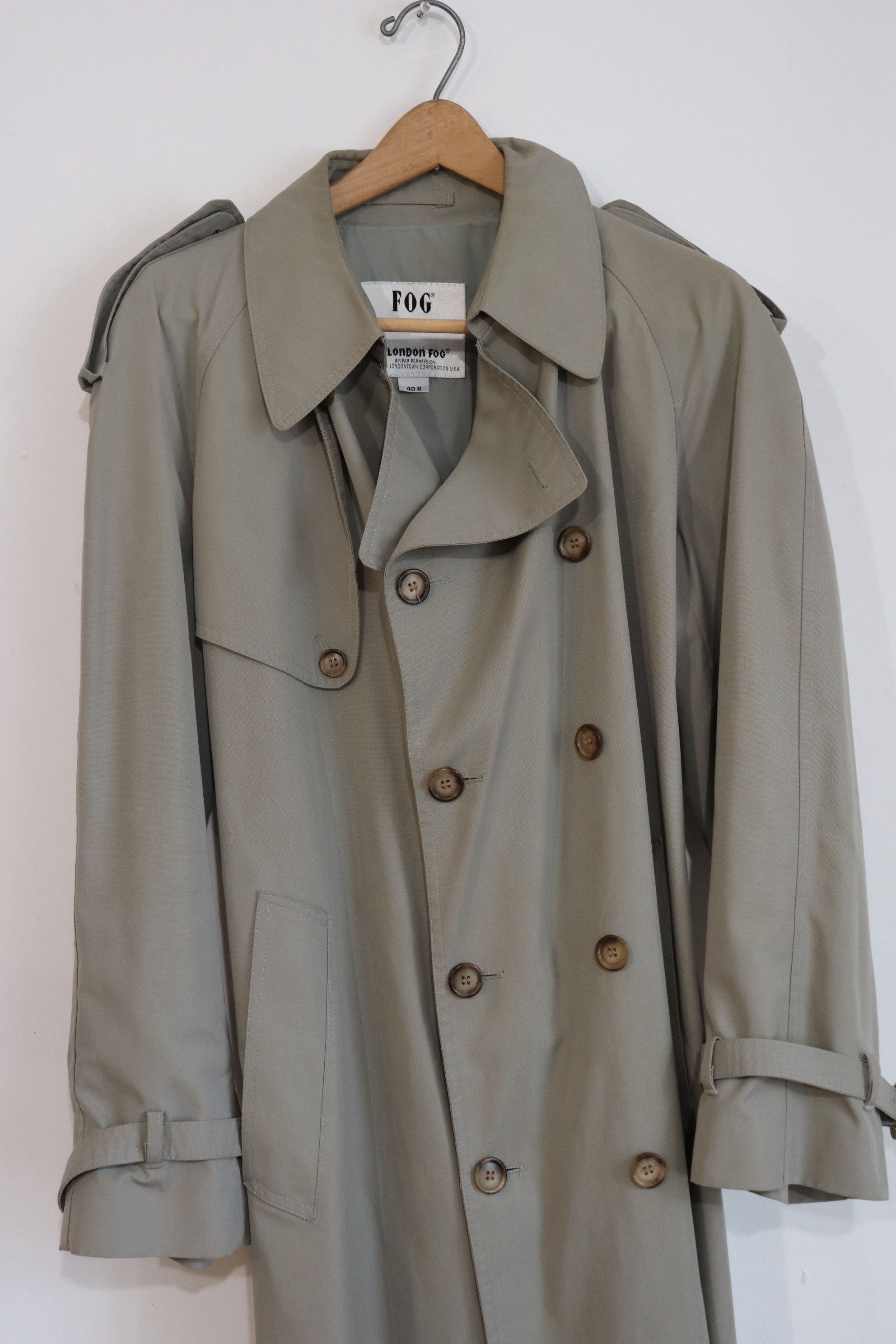 London Fog Vintage London Fog Trench Coat Khaki Plaid Lining 40R Canada Grailed