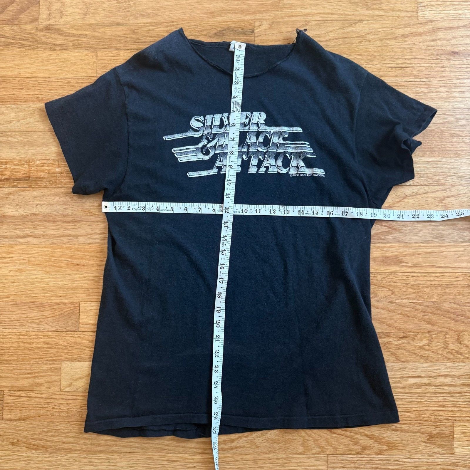 Vintage Vintage 1980's Silver and Black Attack Los Angeles Raiders Size US M / EU 48-50 / 2 - 2 Thumbnail
