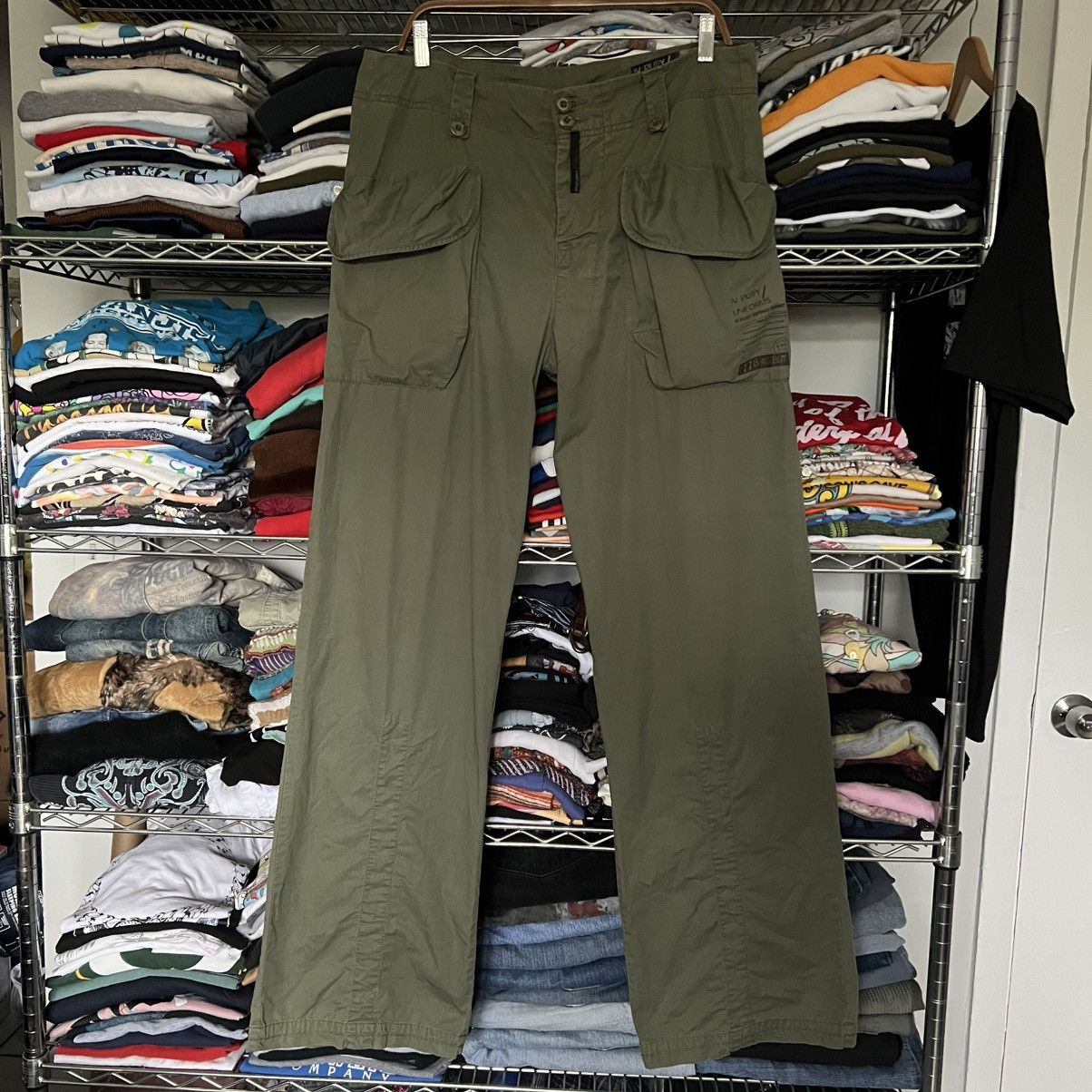 Other IV Play Uniforms by Mario Guillot Wide Leg Military Pants Size US 35 - 1 Thumbnail