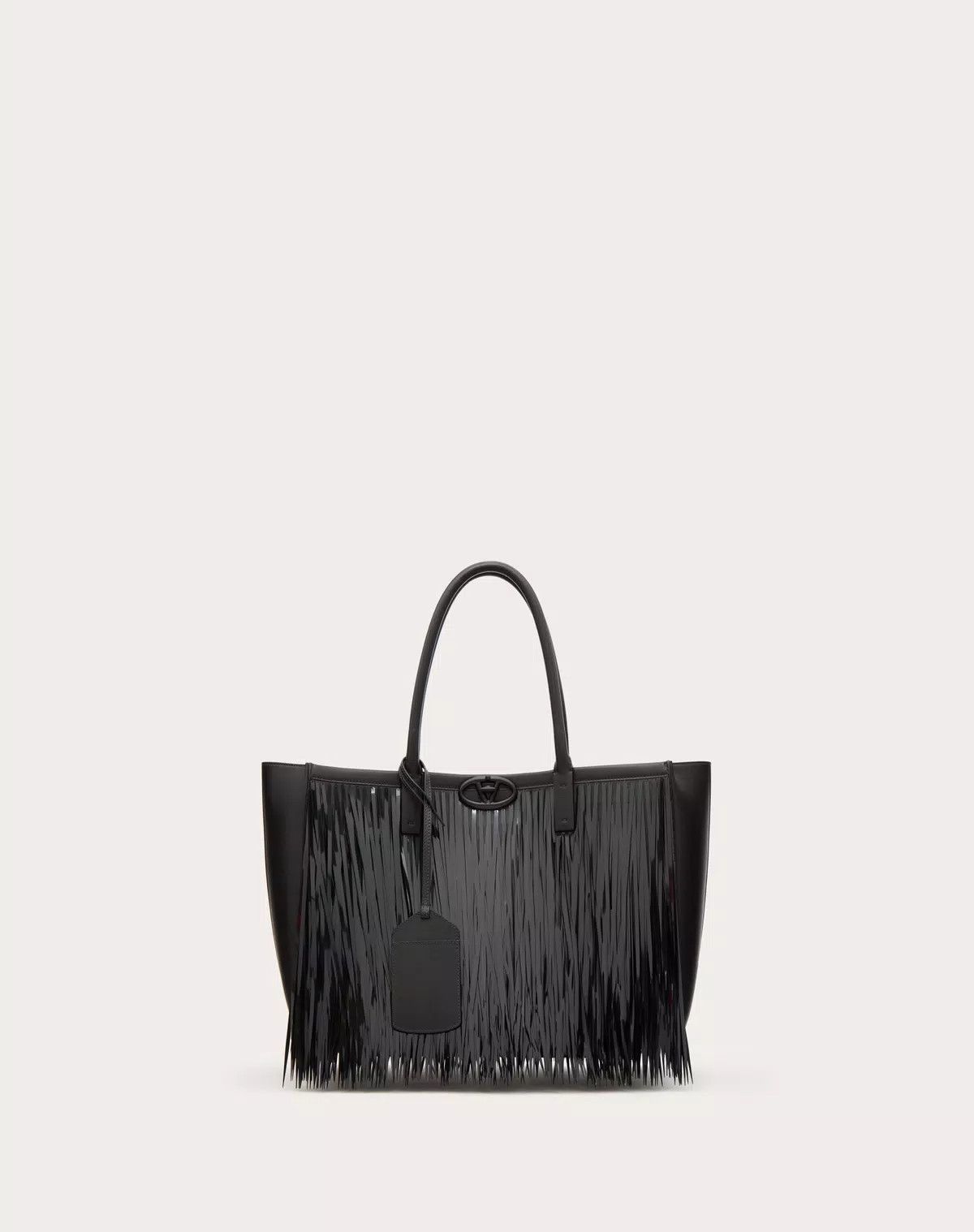 Valentino oc11z0725 Size:OS/ Shopping Bag With Sequin Fringes in Black Size ONE SIZE - 1 Thumbnail