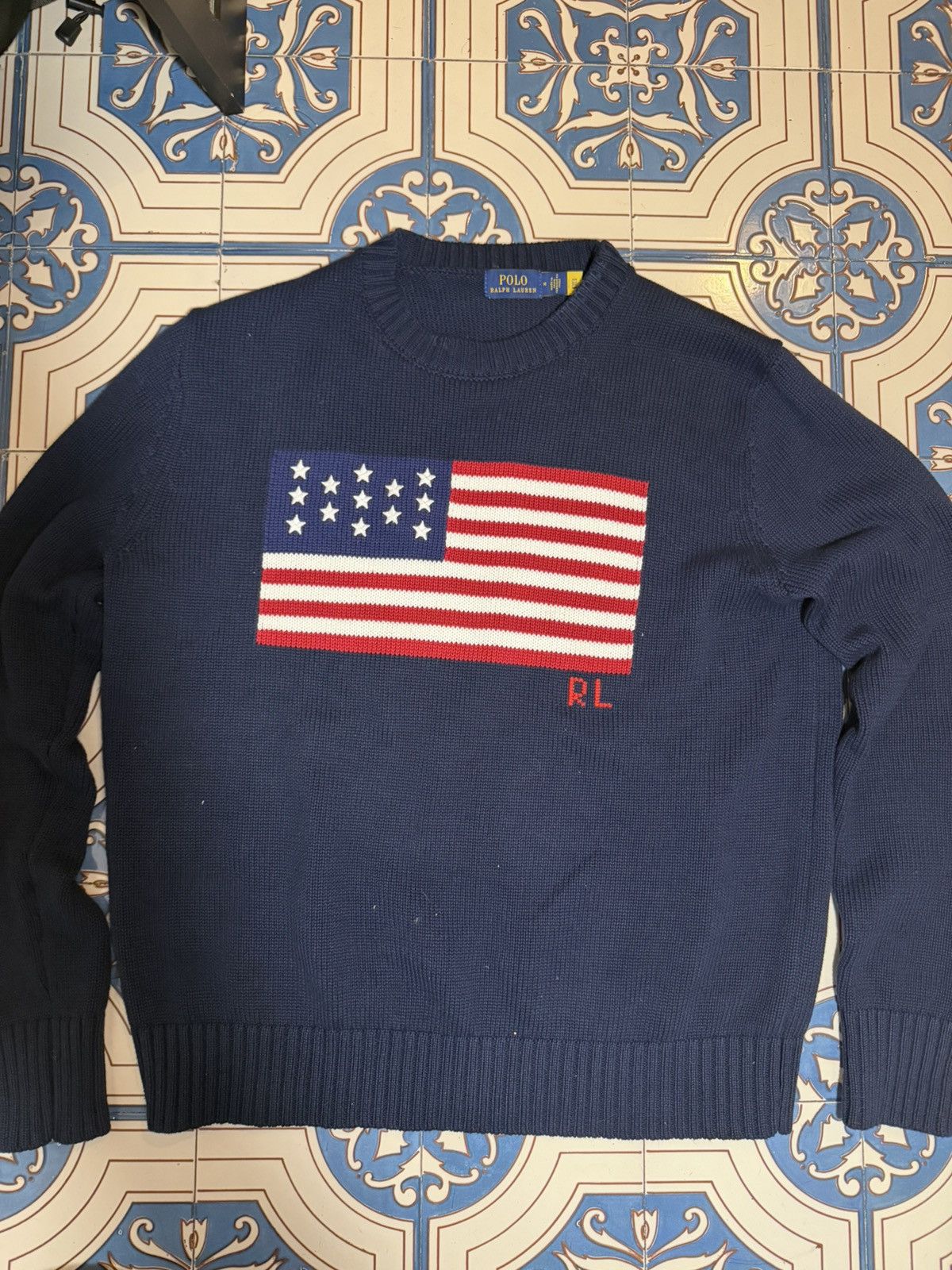 Polo Ralph Lauren Polo Ralph Lauren flag-motif crew-neck sweater Size US M / EU 48-50 / 2 - 1 Thumbnail