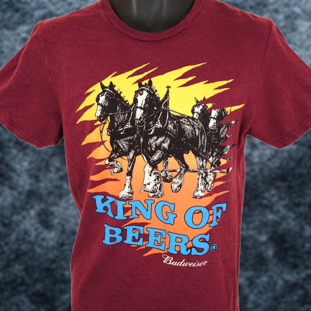 Budweiser Budweiser T Shirt Mens Size Small Red King Of Beers Breweriana Clydesdale Horses Shirt Mens Small Red Budweiser Breweriana Beer Themeистics Size US S / EU 44-46 / 1 - 1 Thumbnail