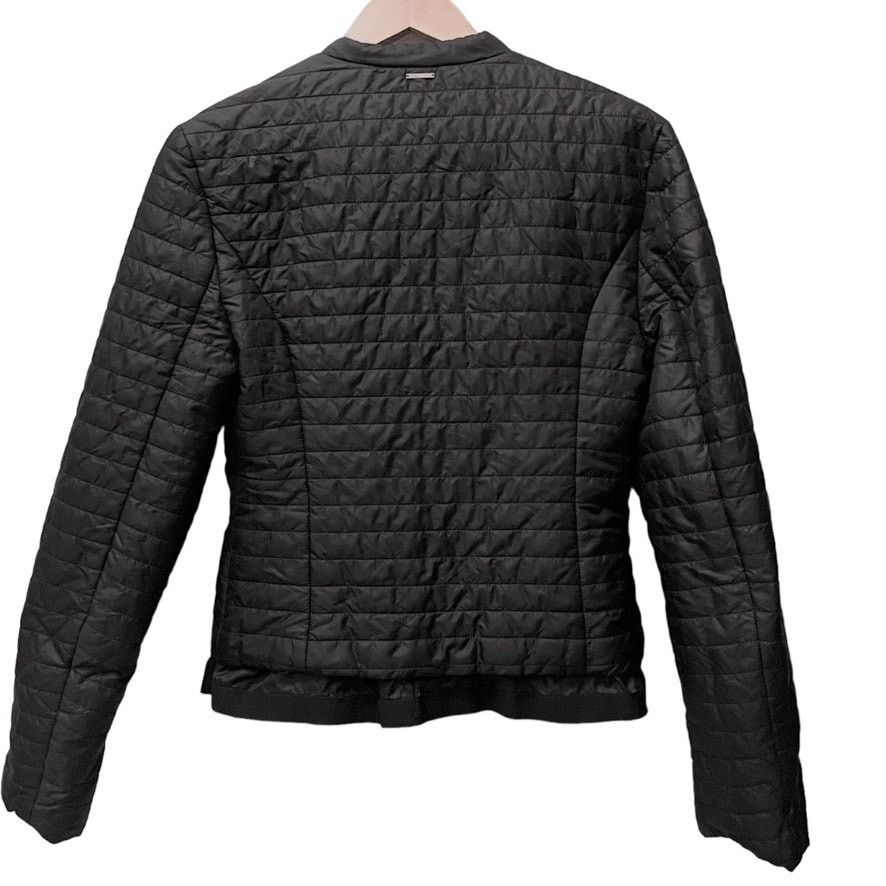 Designer AnnaRita N Quilted Black Moto Jacket Lightweight 44 8 M Size M / US 6-8 / IT 42-44 - 2 Thumbnail