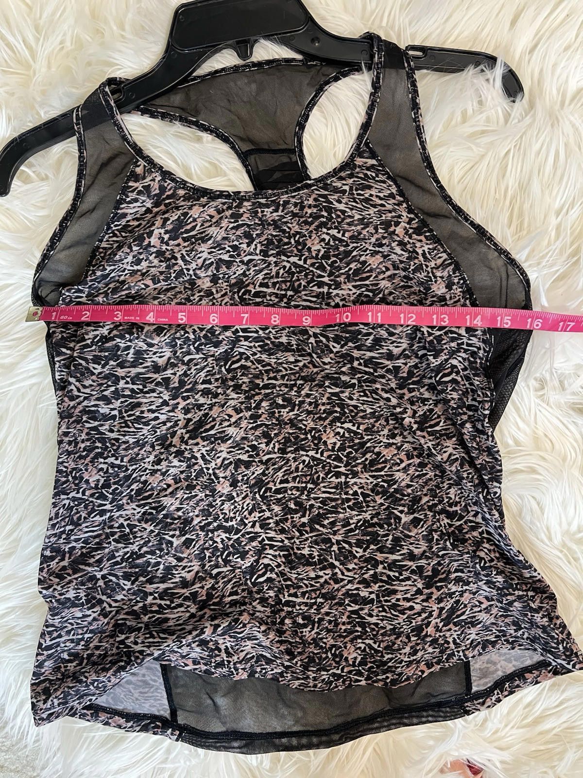 Designer Lululemon 6 Salutation Tank Mini Ripple Boom Pink Black Size M / US 6-8 / IT 42-44 - 5 Thumbnail