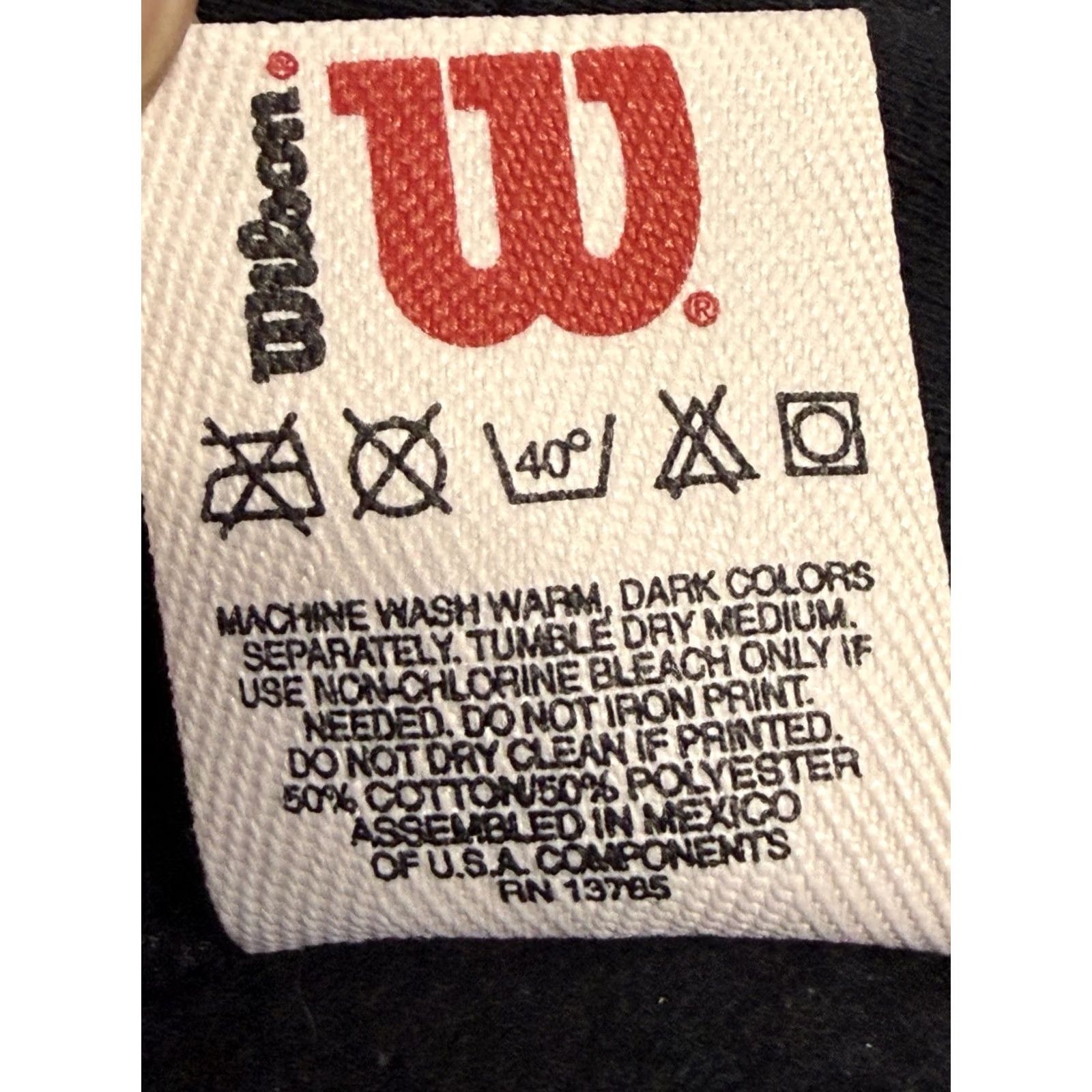 Wilson VINTAGE Wilson Hoodie Mens XL Black Sweatshirt Logo Embroidered Hoodie Pullover City College USA 90s Mens Size US XL / EU 56 / 4 - 5 Thumbnail