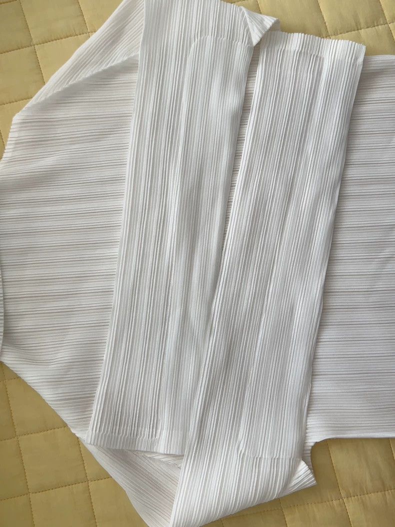 Issey Miyake issey miyake size:3 White high collar and long sleeves 250 Size XXS / US 00 / IT 34 - 5 Thumbnail