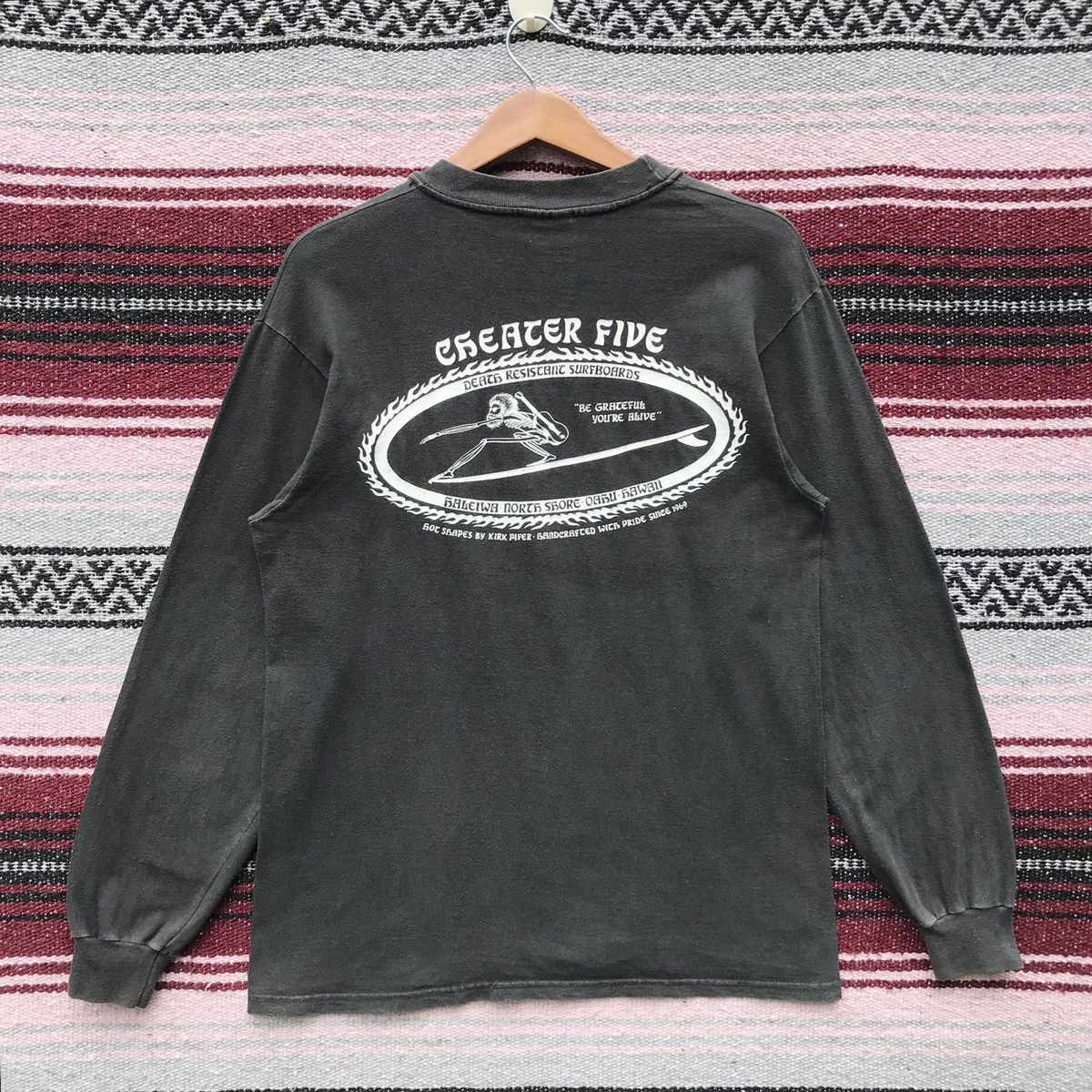 Vintage Y2K Vintage Cheater Five Surfboards Tee Long Sleeve SunFaded Size US M / EU 48-50 / 2 - 1 Thumbnail