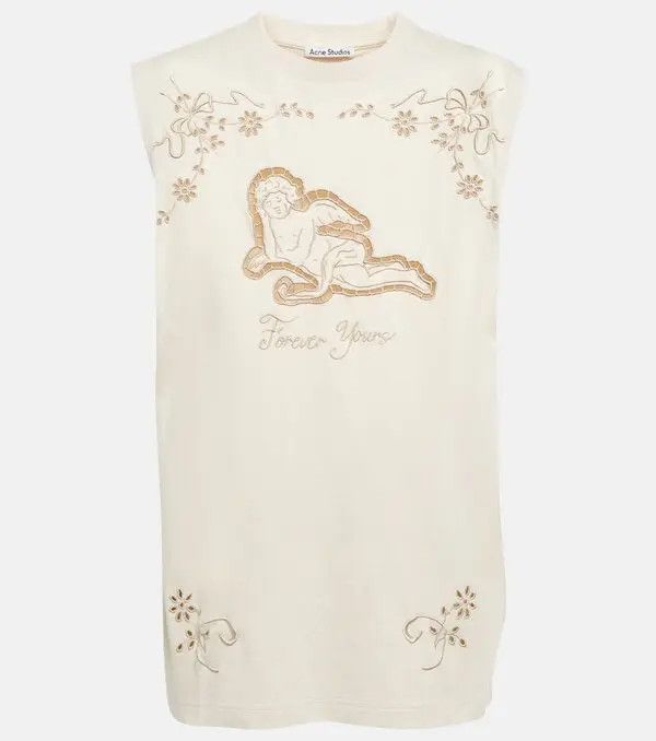 Acne Studios o1y0725 Sleeveless Tank Top in Cream Size L / US 10 / IT 46 - 1 Thumbnail