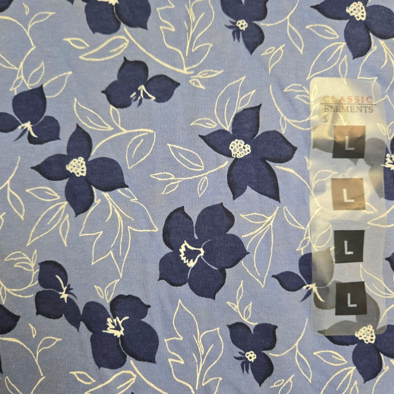 Vintage Y2K Periwinkle Floral V Neck Cotton Polo T-Shirt Size Large Size L / US 10 / IT 46 - 4 Thumbnail