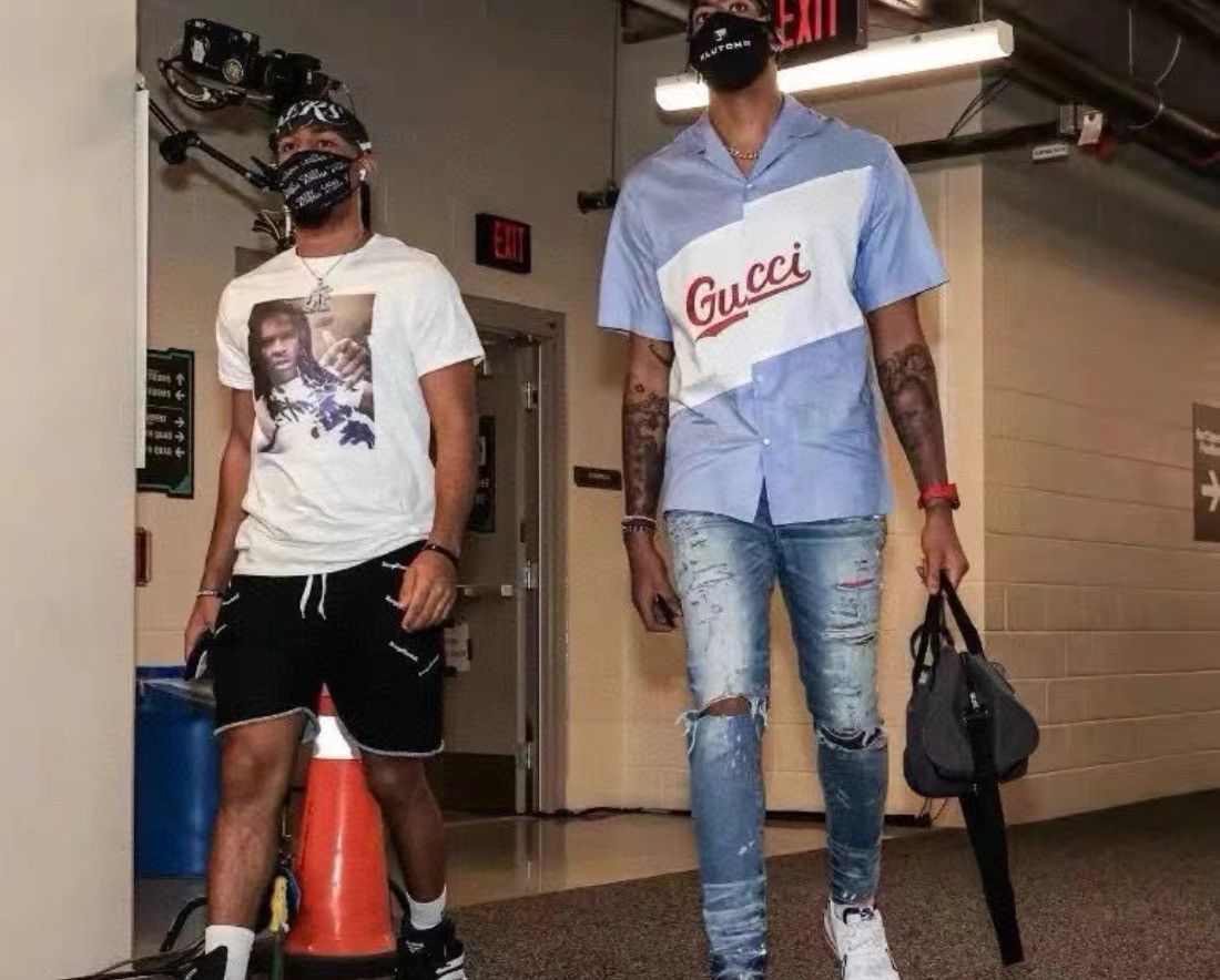 Gucci Gucci Blue and white coke short-sleeved shirt 2501-Nextarro Size US S / EU 44-46 / 1 - 6 Thumbnail