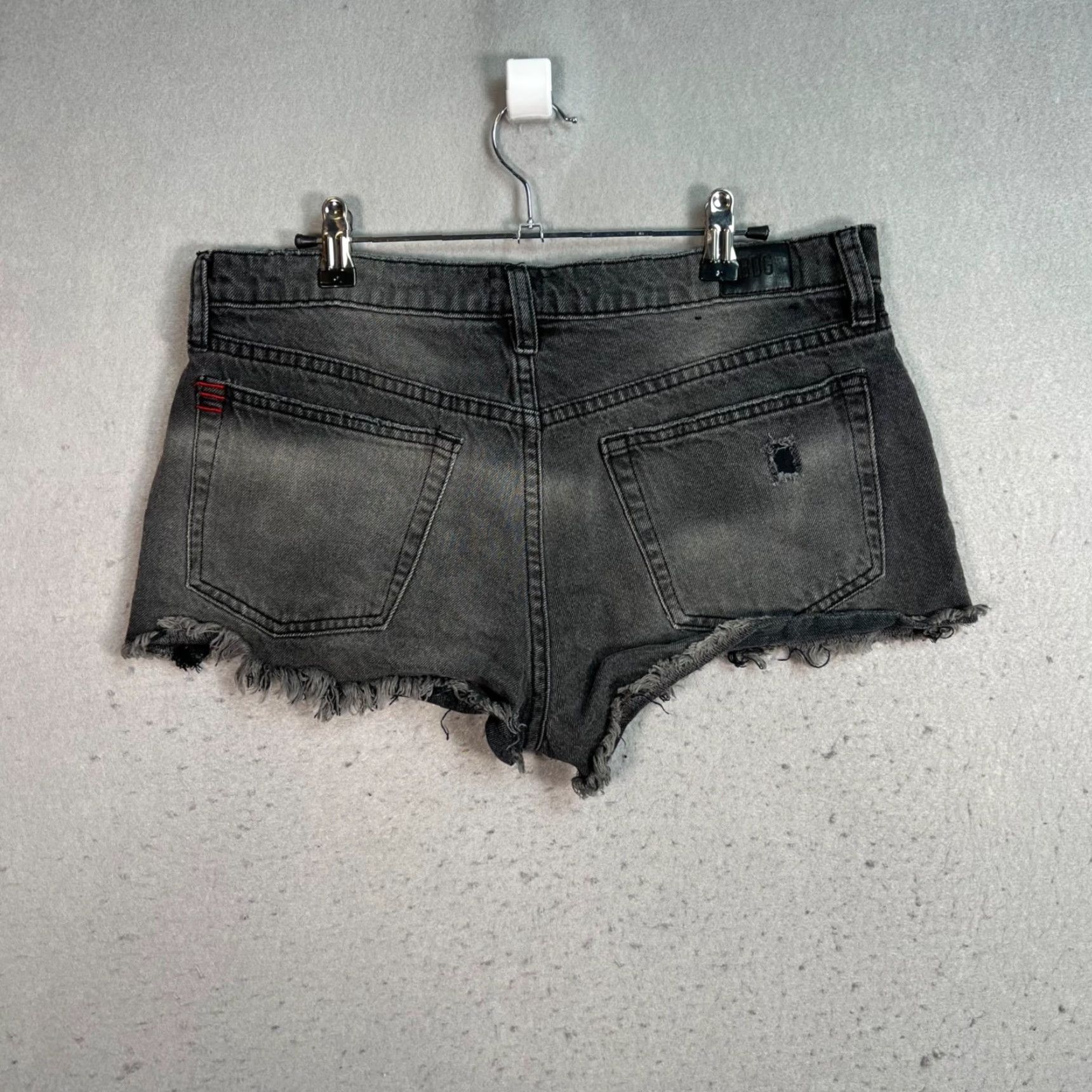 Bdg BDG Urban Outfitters Essential Mid-Rise Distressed Black Denim Shorts Size 29 Womens Cut-Off Jeans Shorting Size 29" - 2 Thumbnail