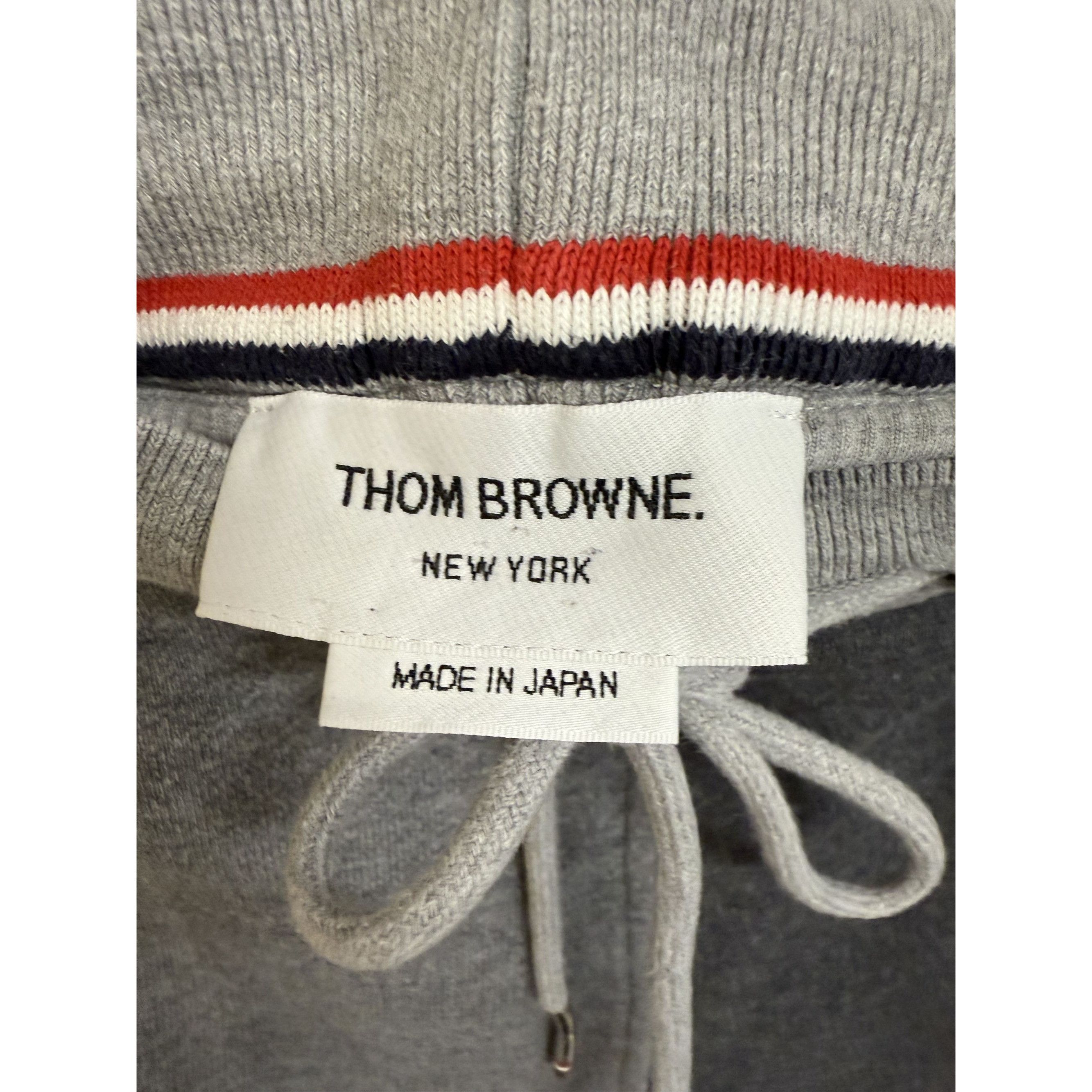 Thom Browne Thom Browne Mens Striped Sweat Shorts Size 1 Gray & Navy Cot Size US 36 / EU 52 - 3 Thumbnail