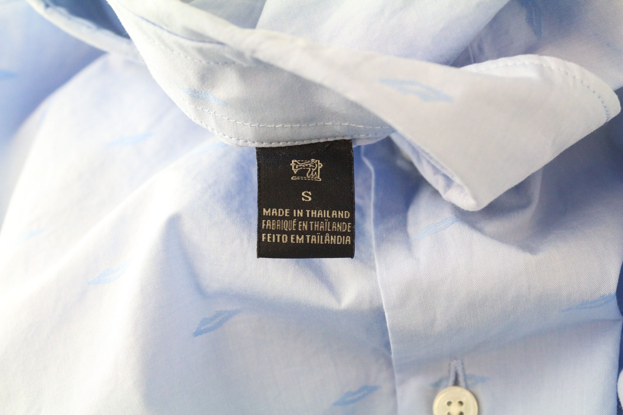Scotch & Soda AMS COUTURE S Blue Cotton Patterned Long Sleeve Shirt 74392 Size US S / EU 44-46 / 1 - 7 Thumbnail