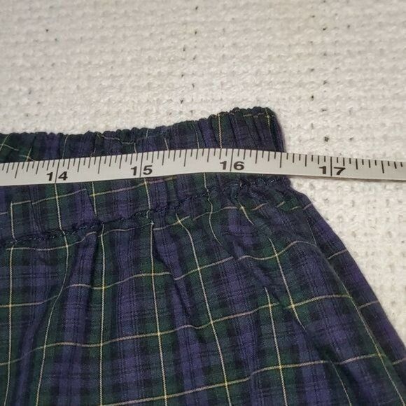 Vintage Lands' End Blue Plaid Button Down Top w Pocket & Elastic Wai Size US L / EU 52-54 / 3 - 14 Thumbnail
