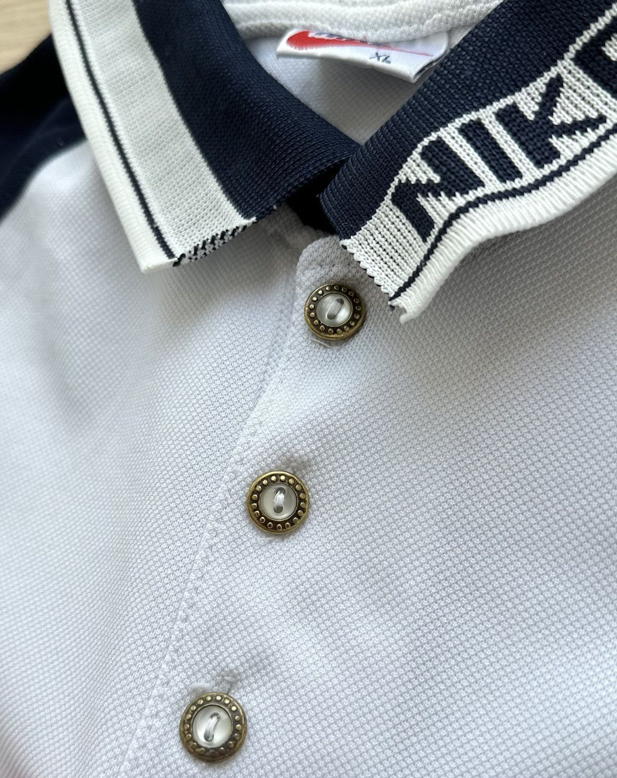 Nike × Vintage 80's Nike Vintage Polo Shirt Jersey Logo Men's Size XL Size US XL / EU 56 / 4 - 4 Thumbnail