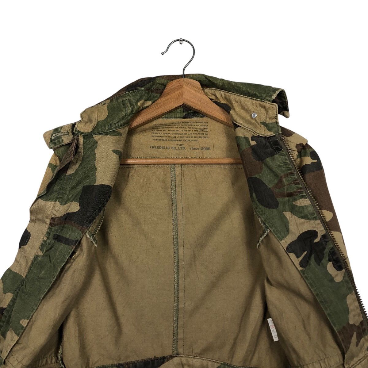 Japanese Brand 📌Vintage Cropped Biker Jacket Fakedelic Camouflage Military Size US M / EU 48-50 / 2 - 15 Thumbnail