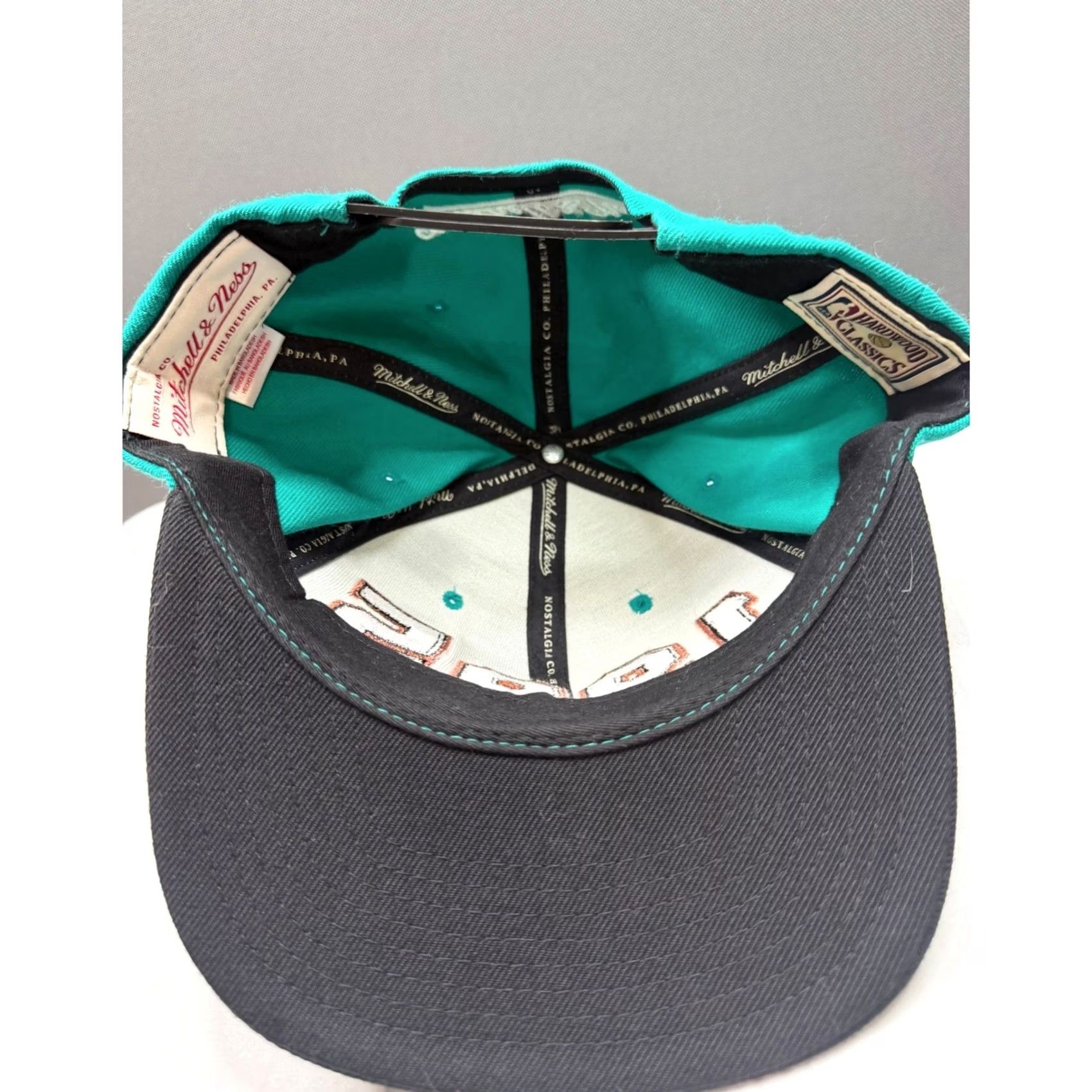Mitchell & Ness Mitchell & Ness Snapback Hat Unisex Teal 1995 Hardwood Classics OSFA Size ONE SIZE - 7 Thumbnail