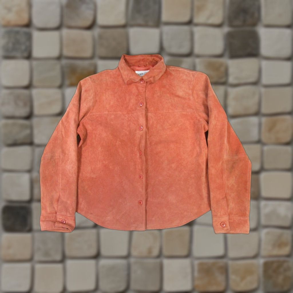 Pendleton Pendleton Jacket - Women’s Medium Orange Leather Button Up - Regular Fit - Pendleton Leather Jacket Size M / US 6-8 / IT 42-44 - 1 Thumbnail