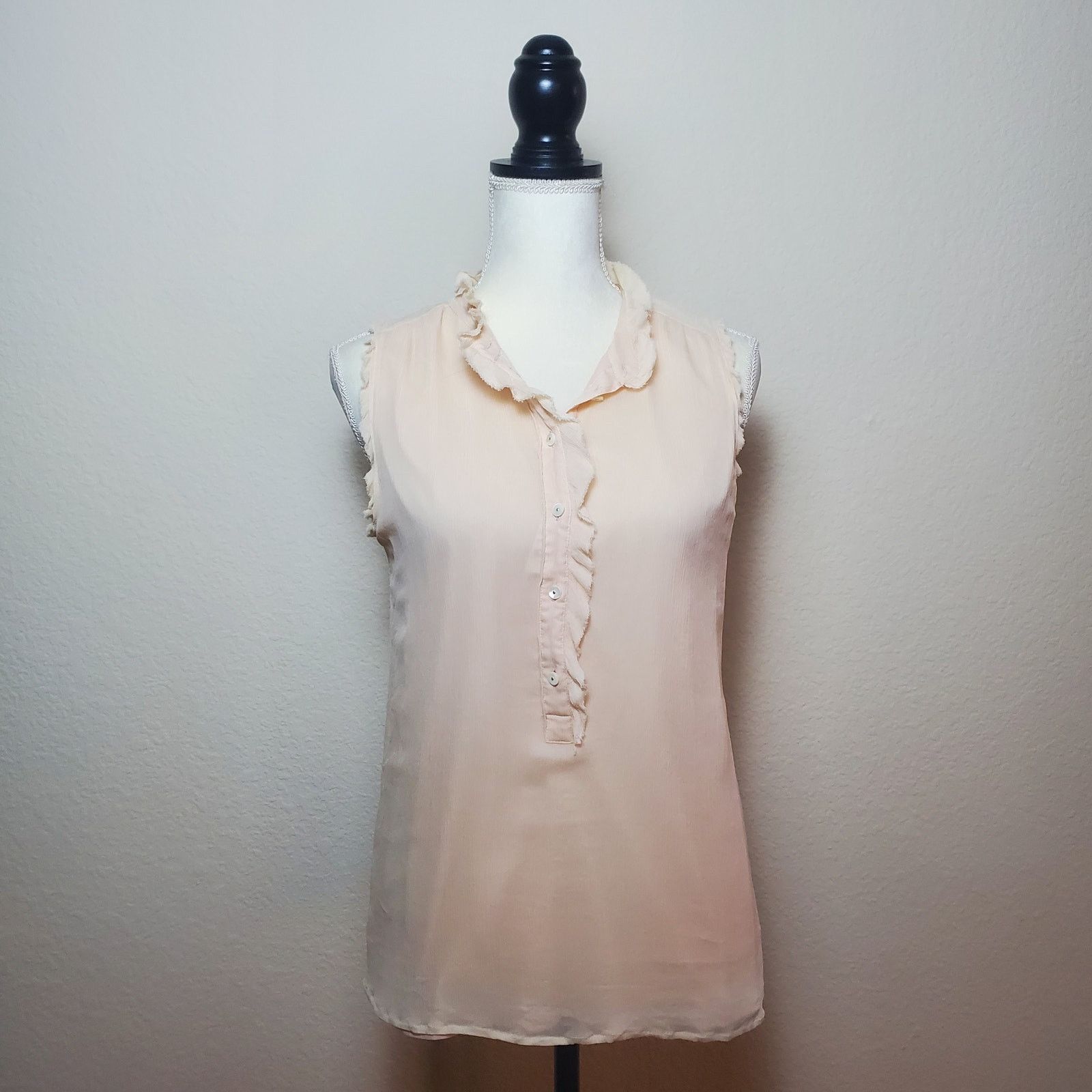 J.Crew J. Crew Natasha Pink Chiffon Blouse 6 Size S / US 4 / IT 40 - 1 Thumbnail