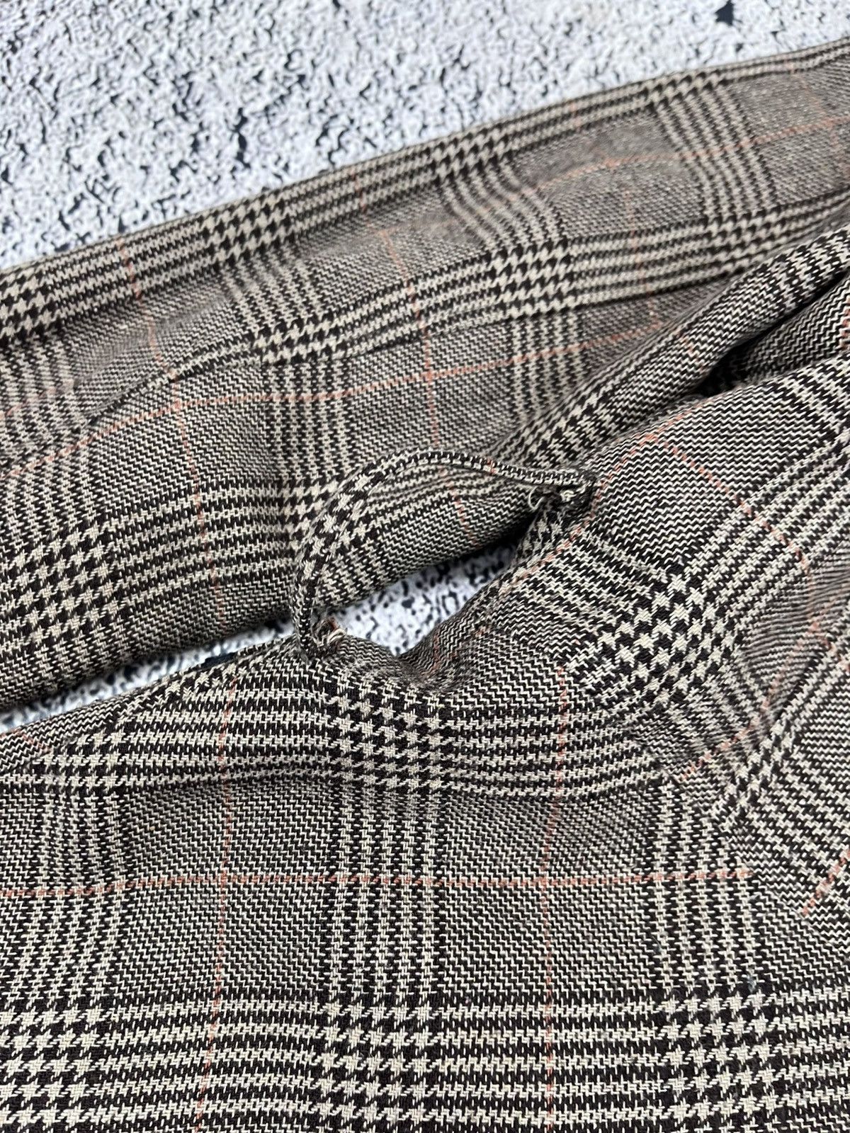 Kenzo Vintage Kenzo Plaid Coat Frayed Trim Wool Blend Womens 38 Size XS / US 0-2 / IT 36-38 - 18 Thumbnail