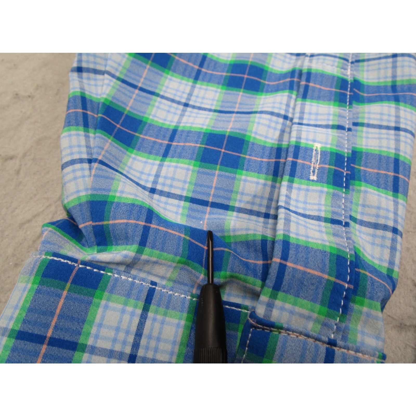 Mizzen+Main Mizzen+Main Button-Up Shirt Mens XL Blue Plaid Trim Fit Performance Work Shirt - Made in USA - 100% Polyester Blend - City, Preppy, Classic - Mens Size US XL / EU 56 / 4 - 6 Thumbnail