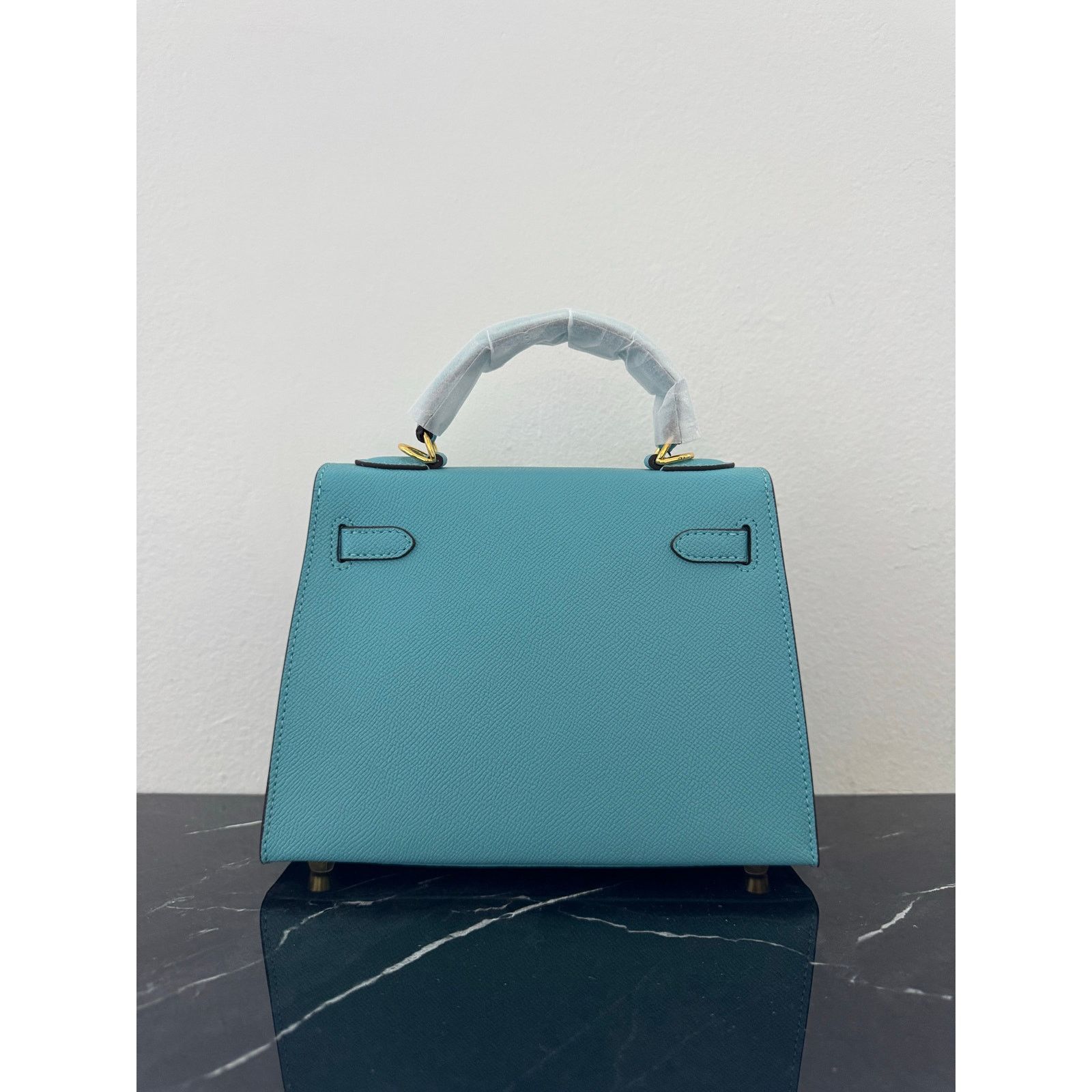 Other Aqua Blue “Kelly-Style” Top Handle Bag Size ONE SIZE - 10 Thumbnail