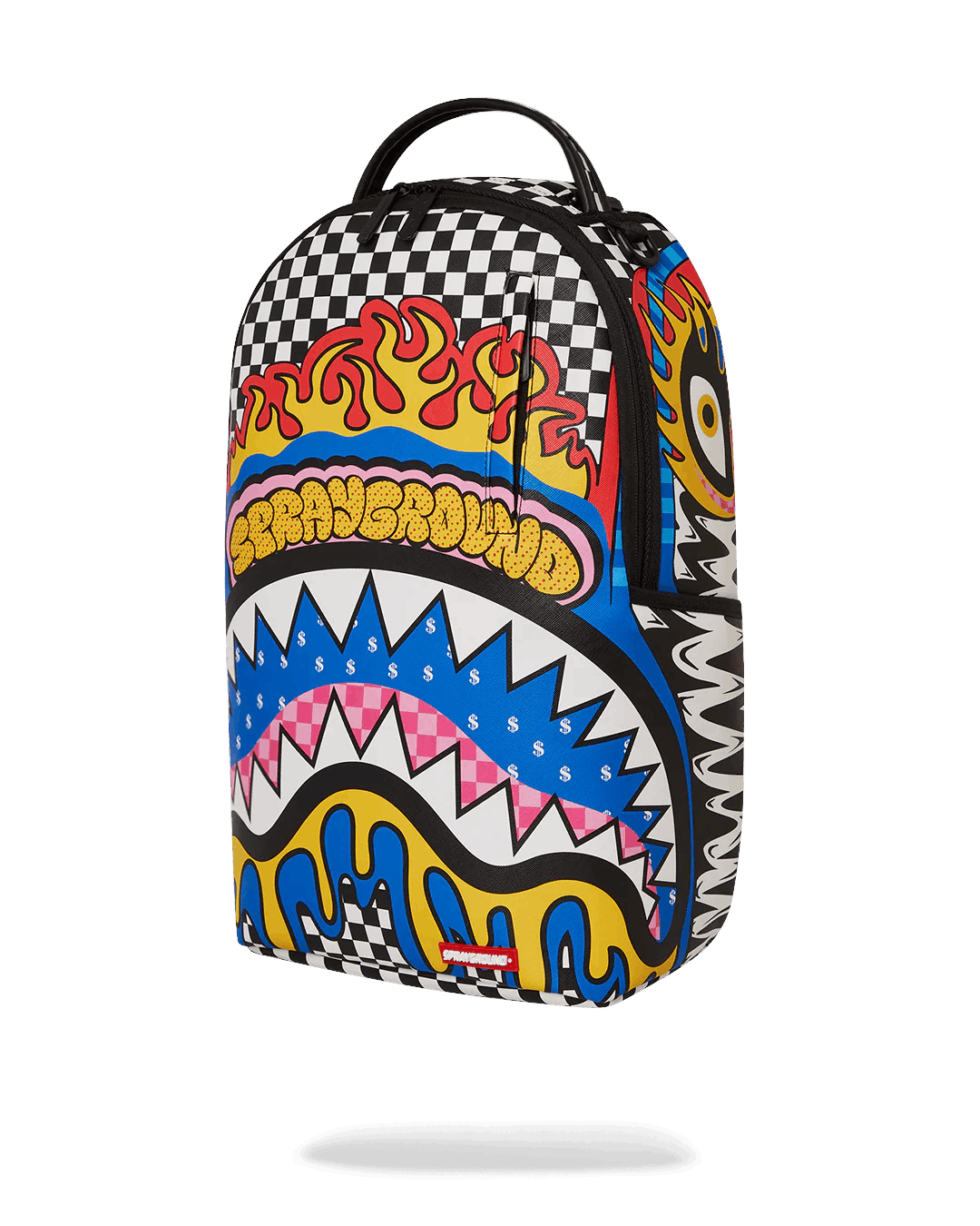 image of Sprayground Mosh Pit Backpack in White/Yellow/Red, Men's