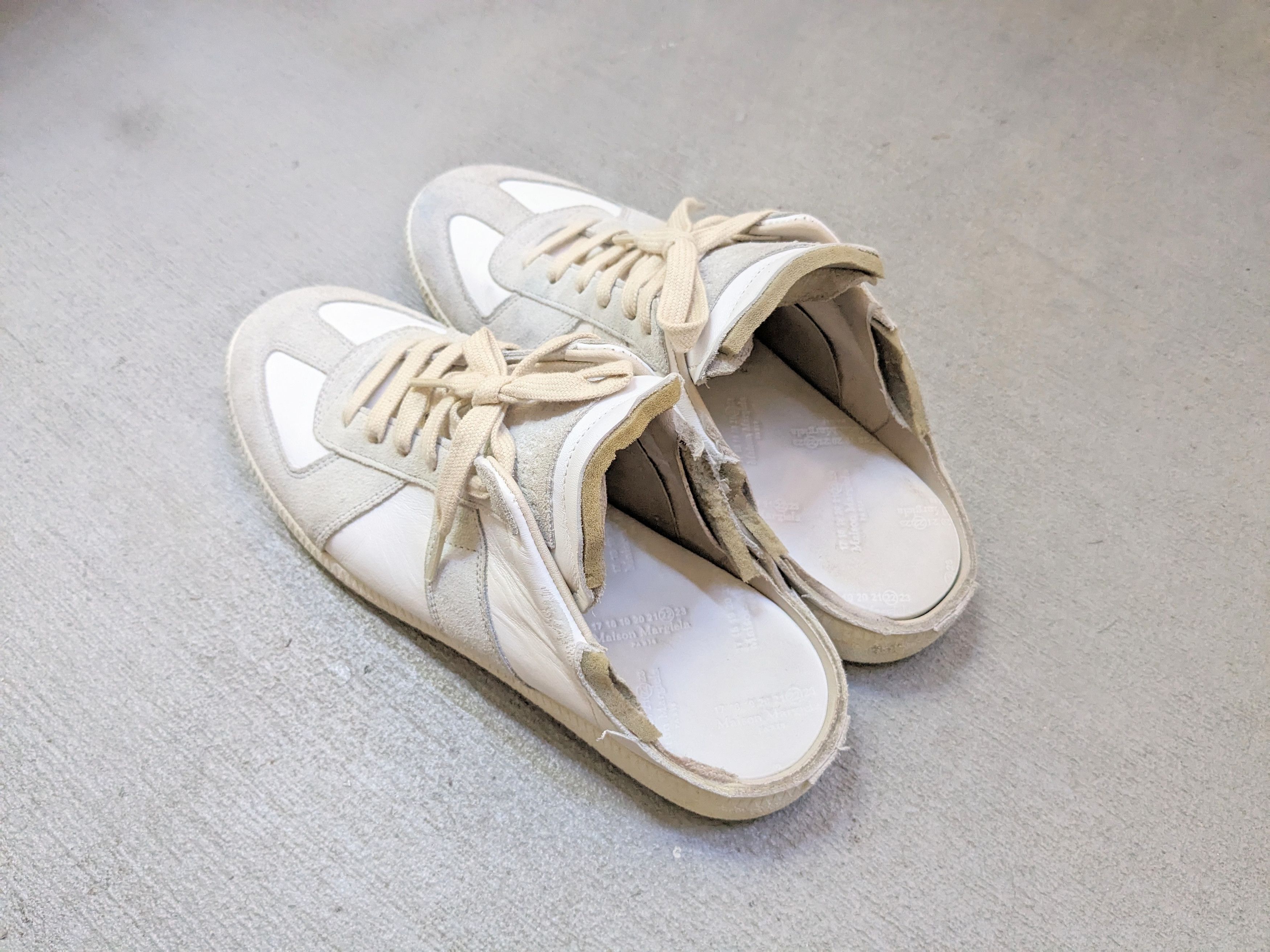 Maison Margiela Maison Margiela GAT Replica White Gray 7 40 Suede Leather Size US 7 / EU 40 - 12 Thumbnail
